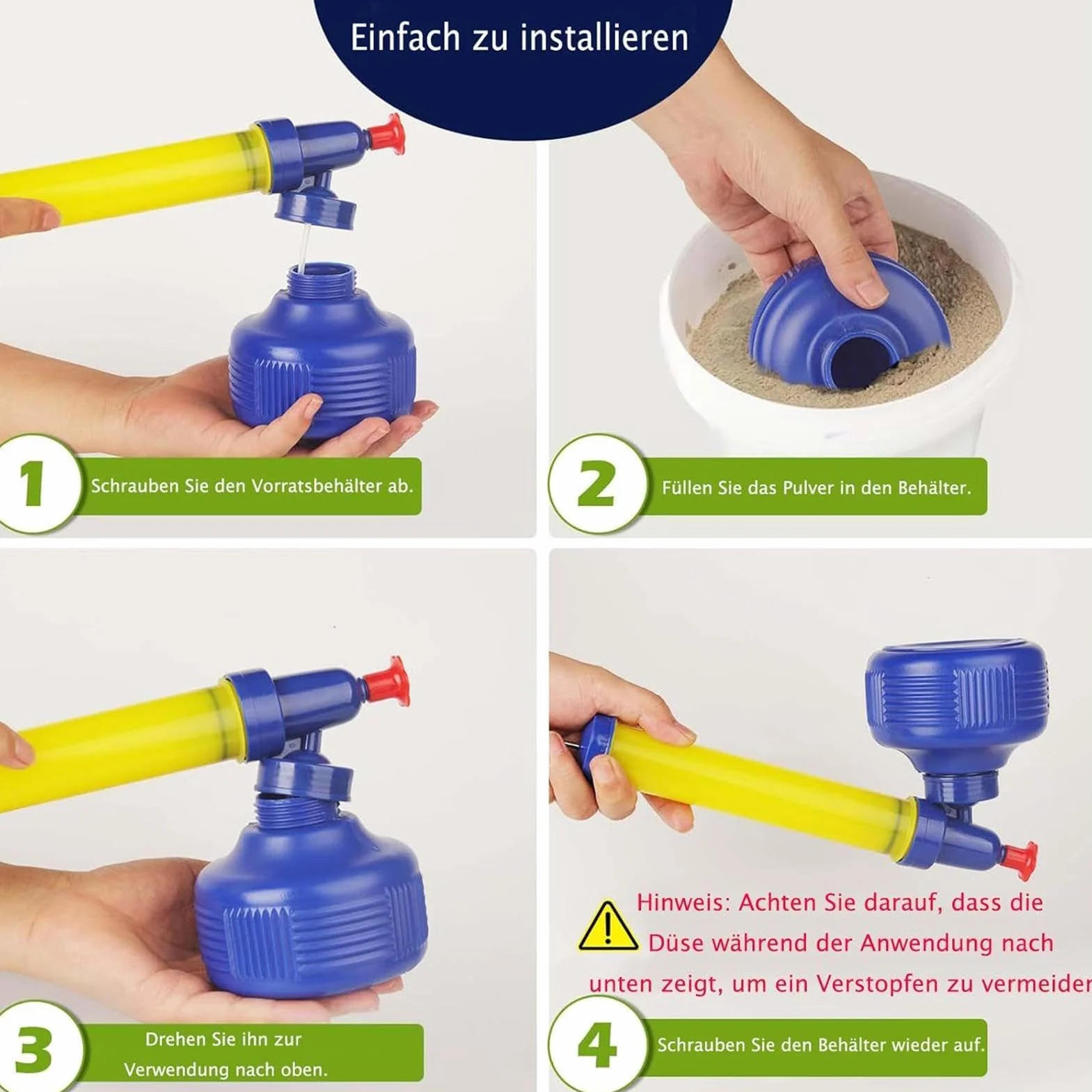Aplicador de Polvo para Tierra de Diatomeas 350ml, Espolvoreador Manual, Pulverizador Preciso Anti Obstrucción para Jardín