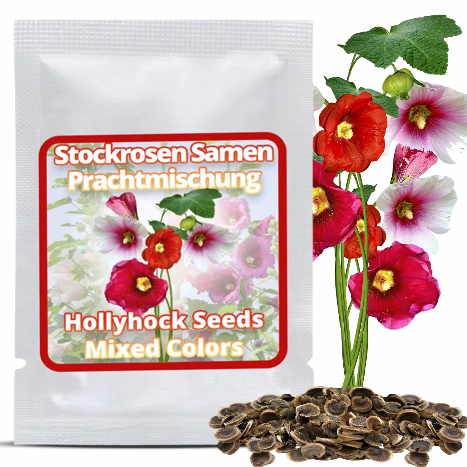 Magic of Nature Alcea Rosea Mix 50 Semillas Flores de Jardín Perenne