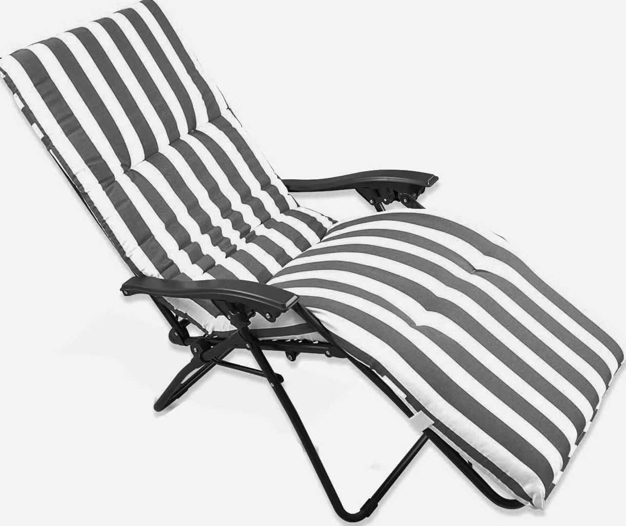 Cojín Tumbona Colchóneta 180x55x8cm Gris