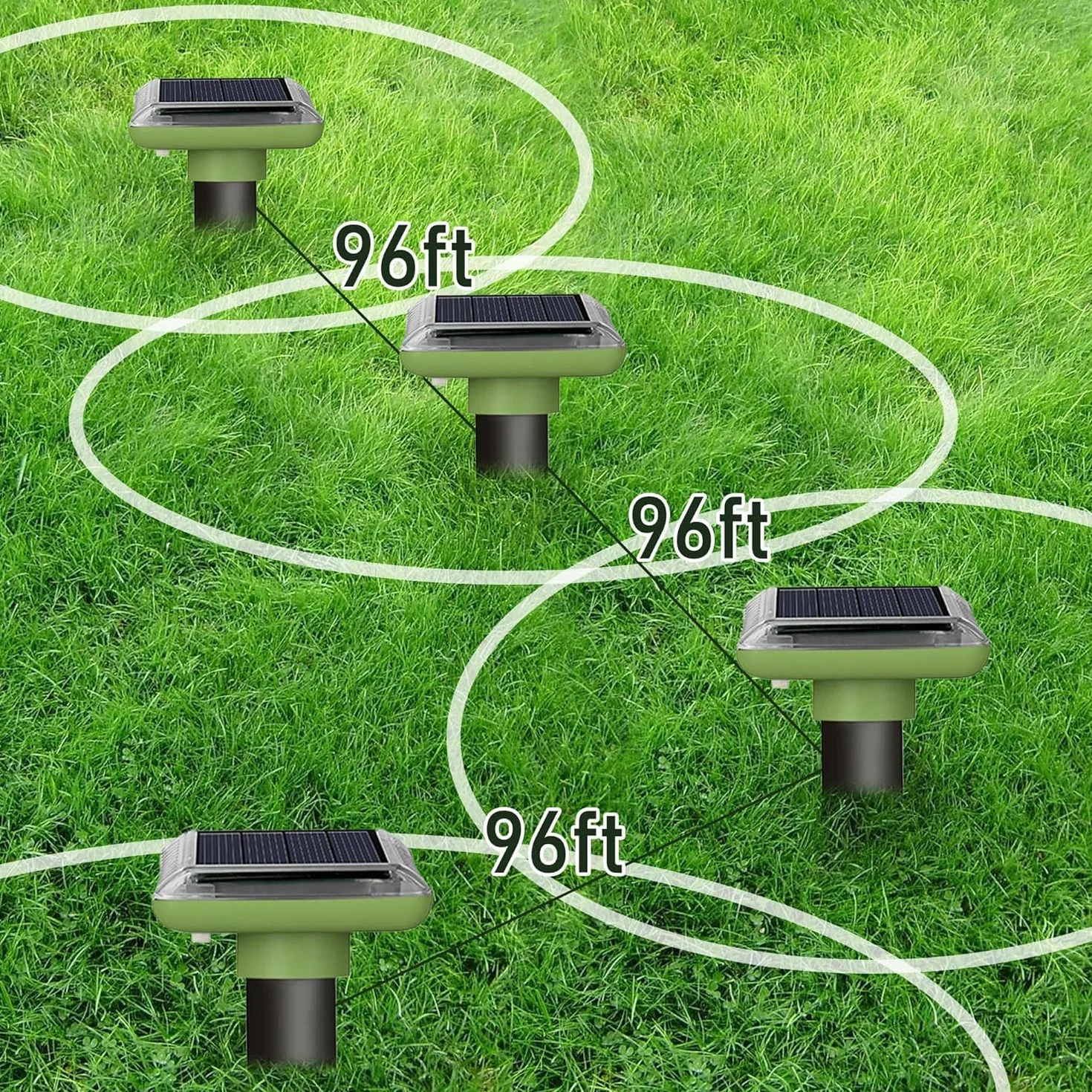 Repelente Solar para Topos, Hormigas Reina, Gopher y Serpientes para Jardín y Camping