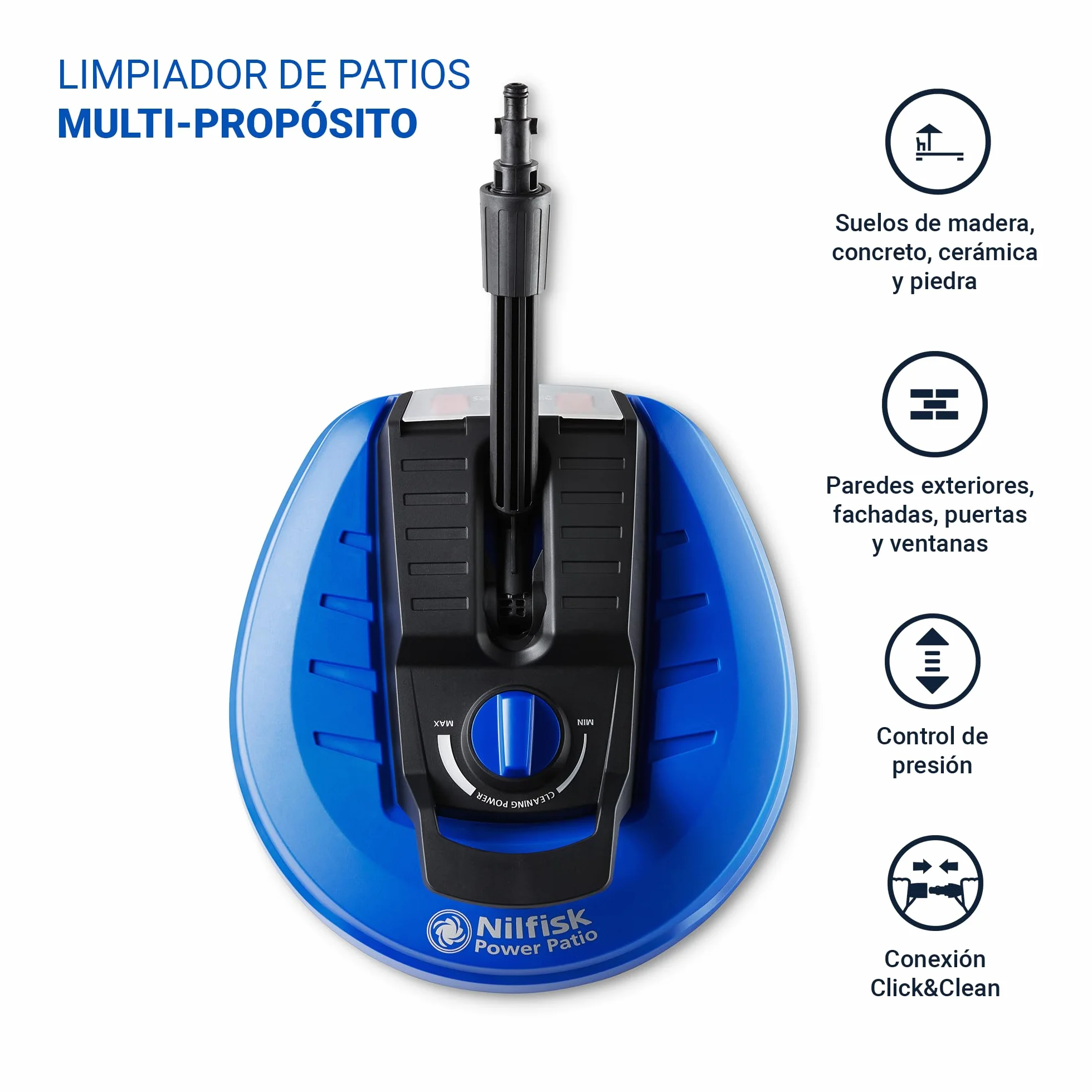 Nilfisk Limpiador de Terrazas Grande con Control de Potencia - Accesorio Hidrolimpiadora