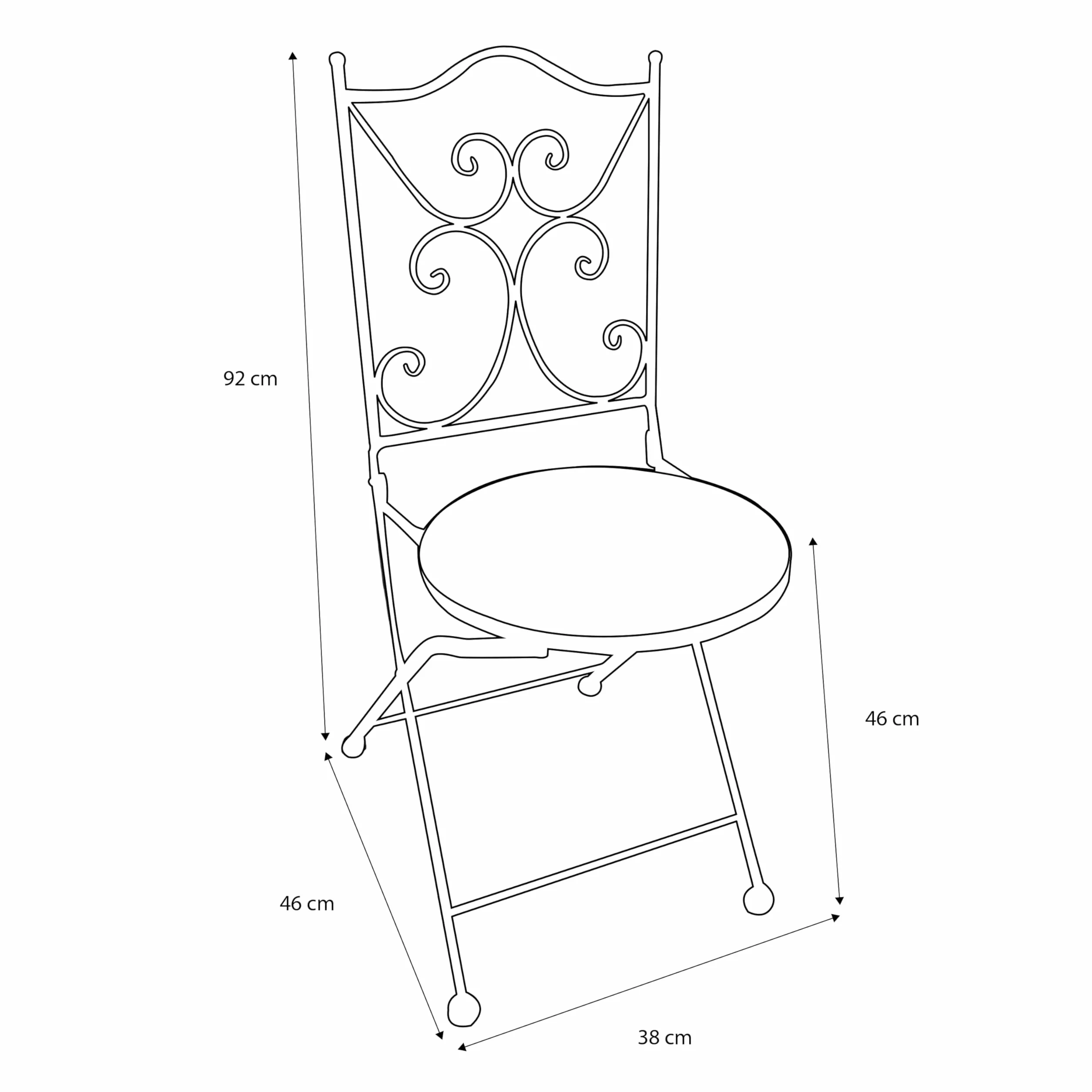 AXI Camilla Conjunto de Bistro Mosaico 3 Piezas Verde Oscuro Mesa 2 Sillas