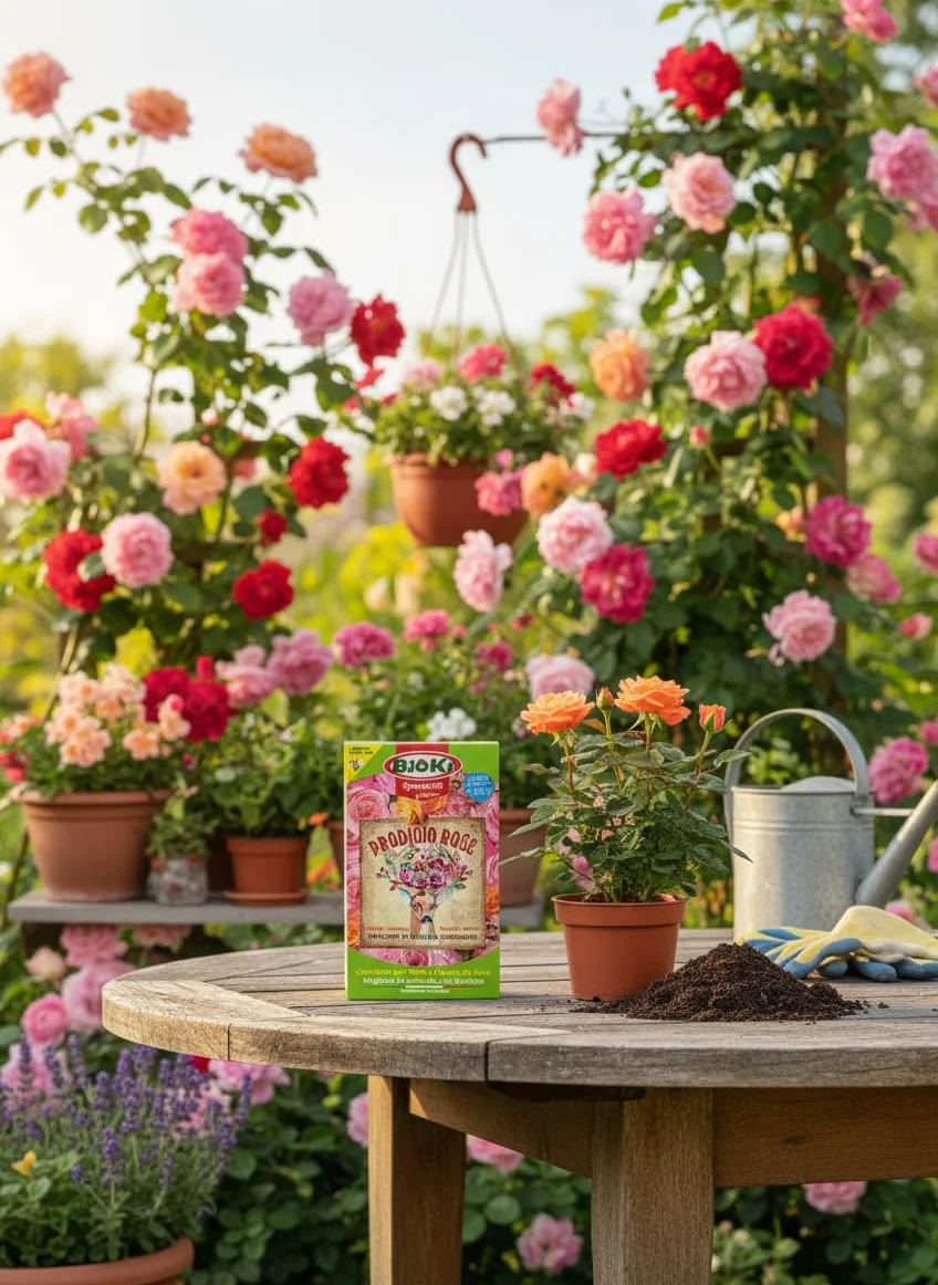 Bioki Prodigio Rose Abono mineral para rosas y plantas florales 900 g
