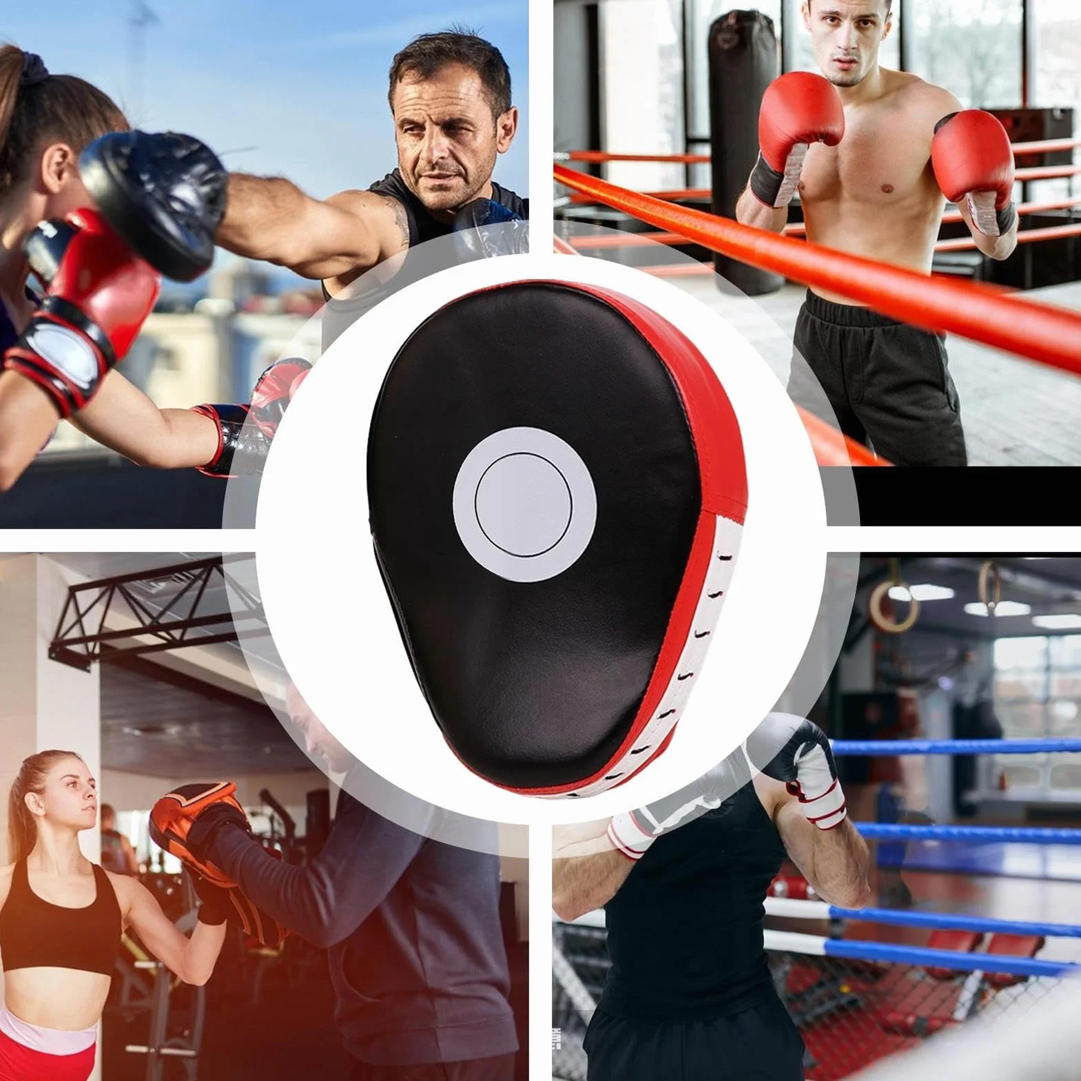 Almohadillas de Boxeo para Adultos, Mitones de Boxeo MMA Engrosadas y Curvas, Objetivo de Boxeo con Absorción