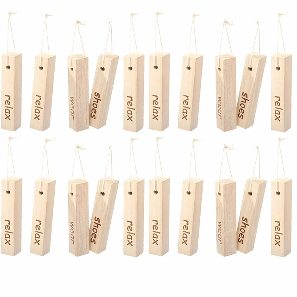 Haihaz 20 Piezas Bloques de Madera de alcanfor,Insectos Alcanfor Control de Polillas para Armario Cajón Ropa Armario repelentesdepolillasNaturalesprotección para madera para la ropa el armario