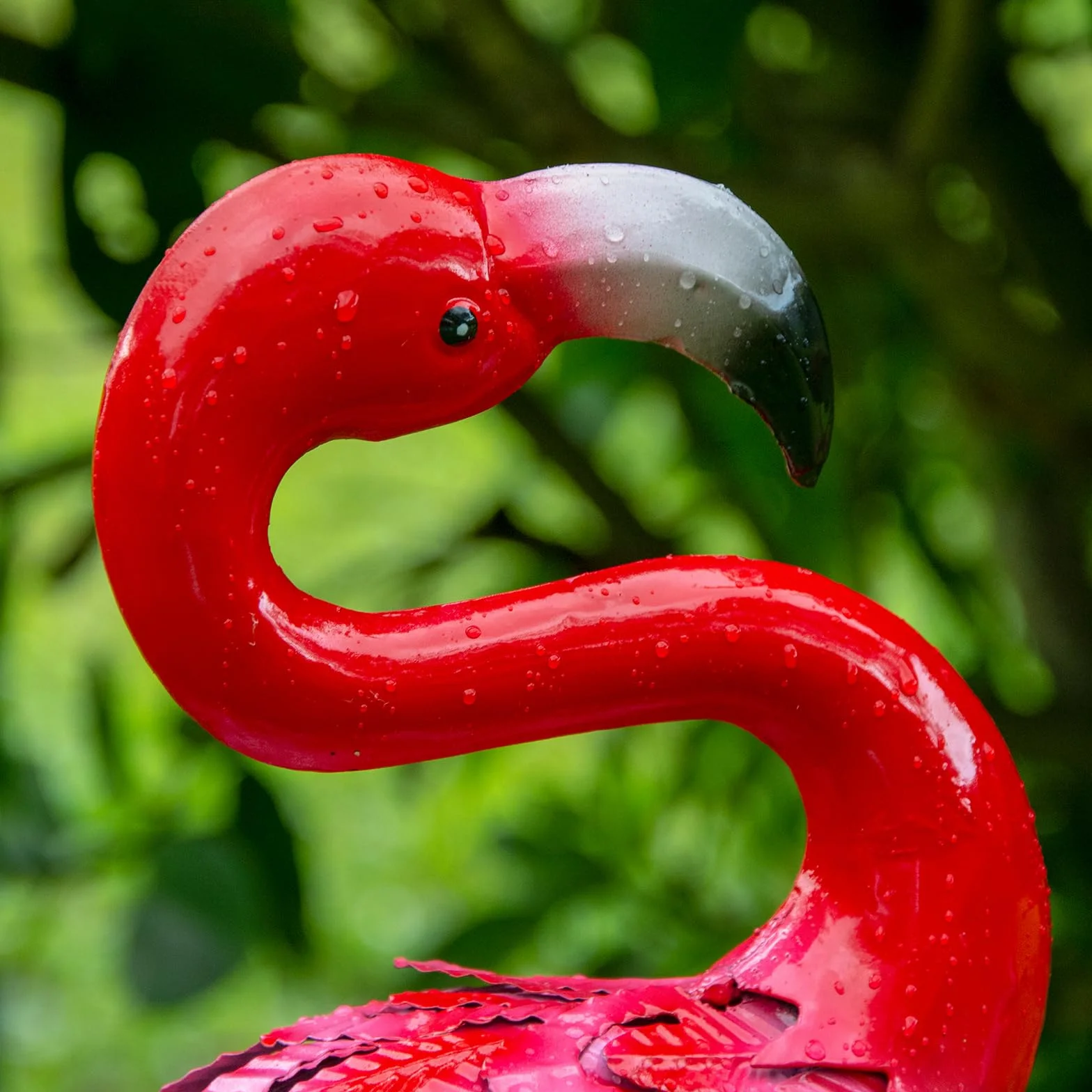 Estatuas de jardín de flamencos de Metal, esculturas de Flamenco Rojo para Patio, decoración al Aire Libre