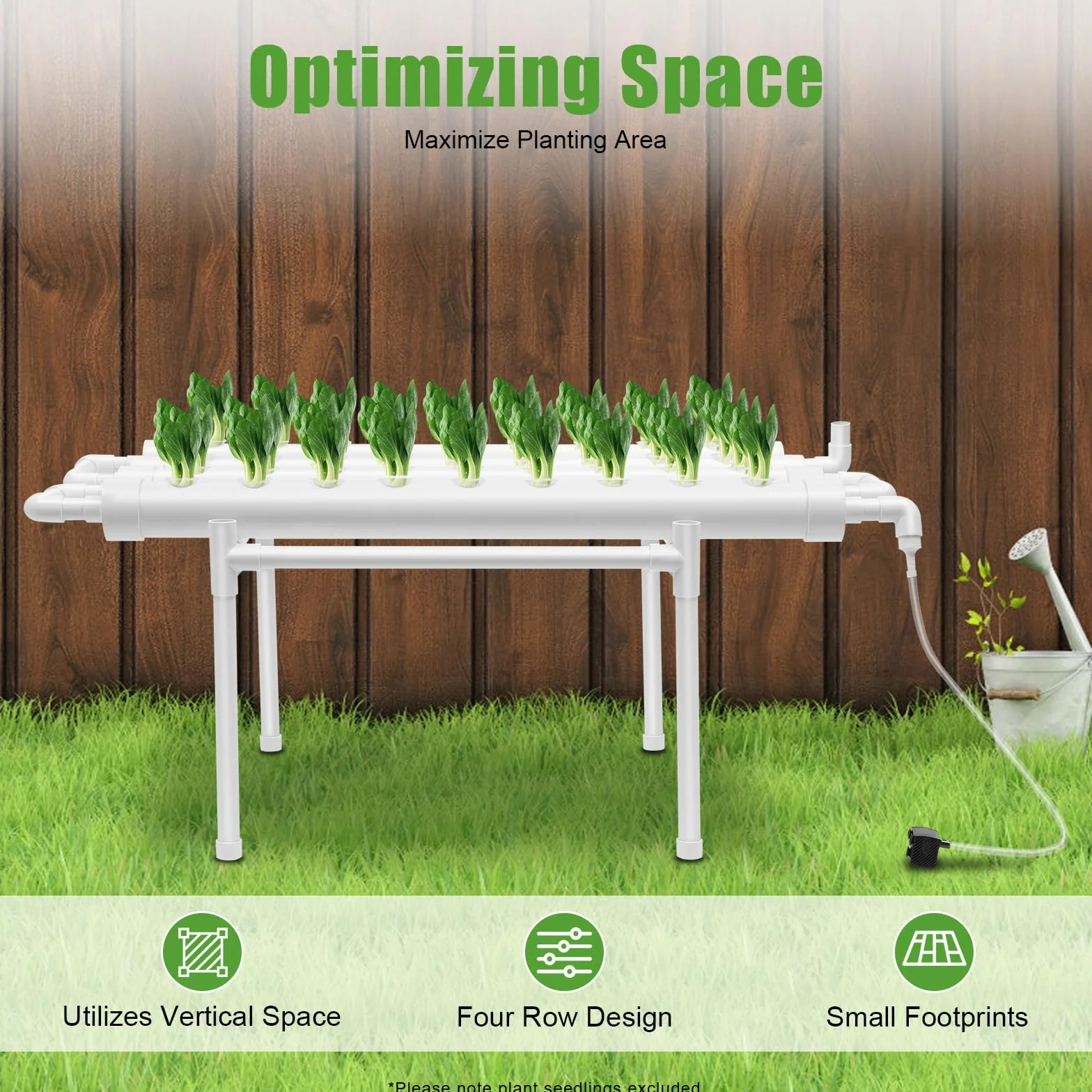 Kit de cultivo hidropónico Site de 36 ubicaciones, 4 tubos, sistemas de cultivo de plantas sin tierra, sistemas de cultivo de plantas sin tierra, juegos de cultivo hidropónico con bomba de