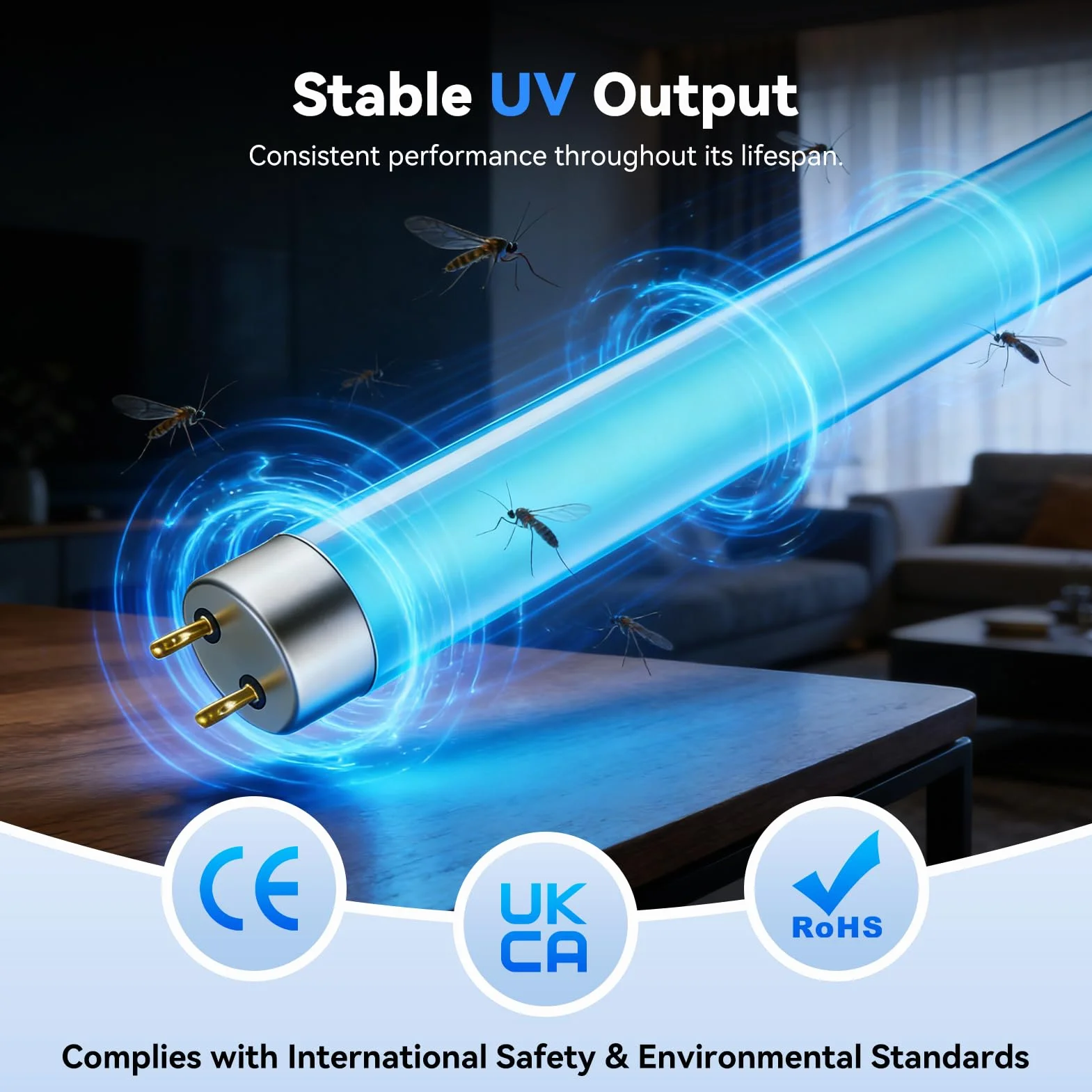 Tubo de recambio BL T8 F10W 13 pulgadas Bombilla UV 365 nm para matamoscas eléctrico