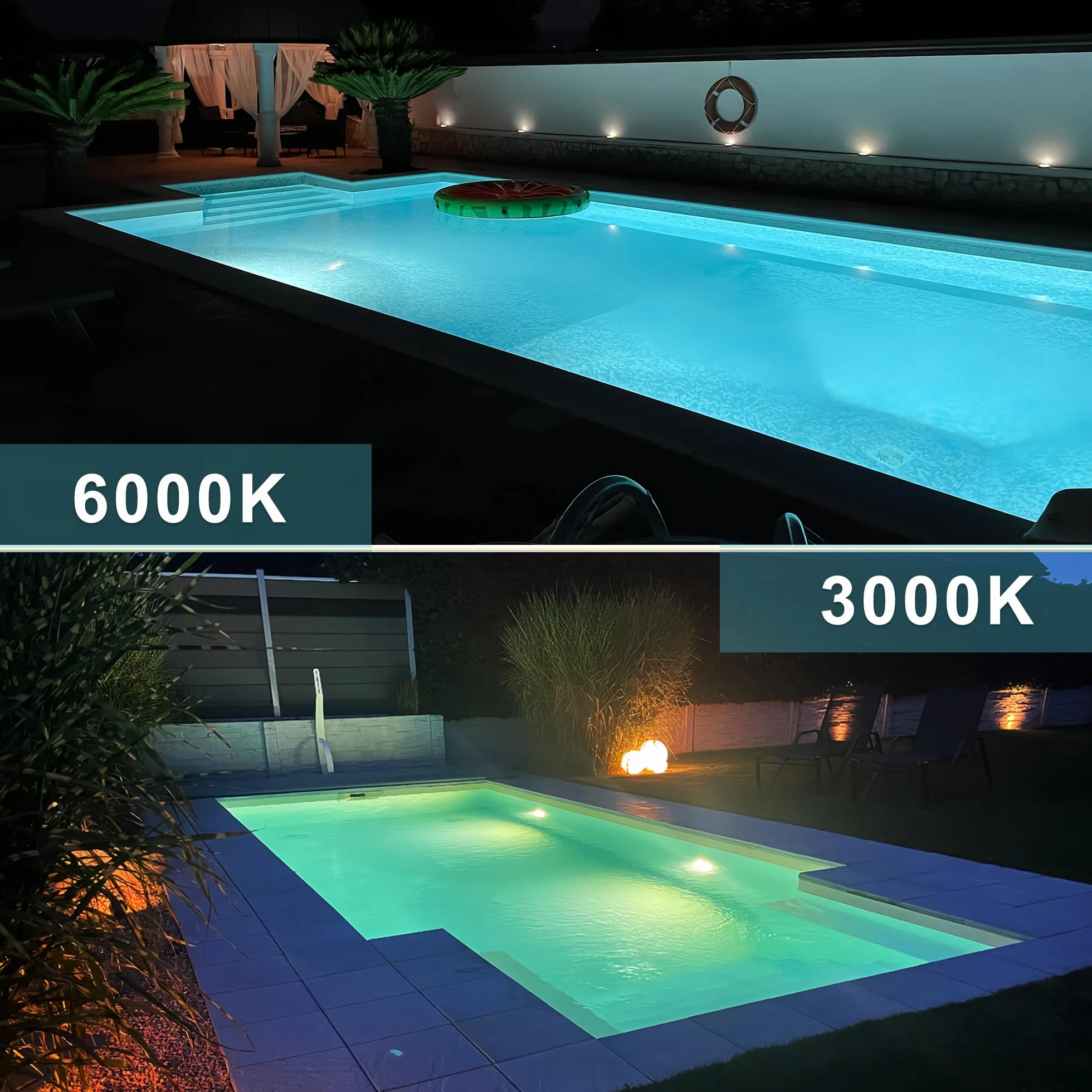 LyLmLe LED Piscina PAR56 18W Foco Sumergible 1800lm 120° IP68 12V DC/AC 6000K