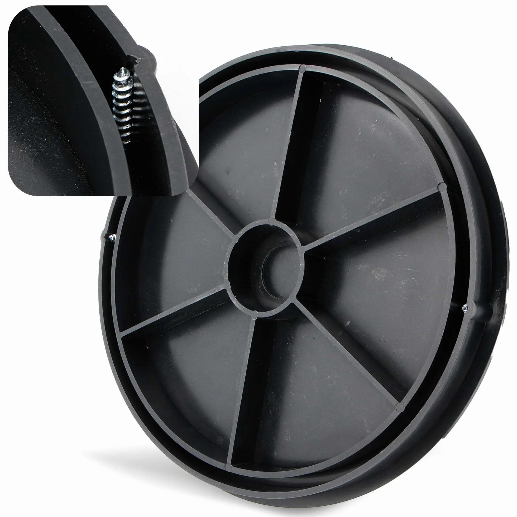 Millto Tapa de alcantarillado de plástico redondo DN340 negro PP Kl.A15 carga 1,5 t