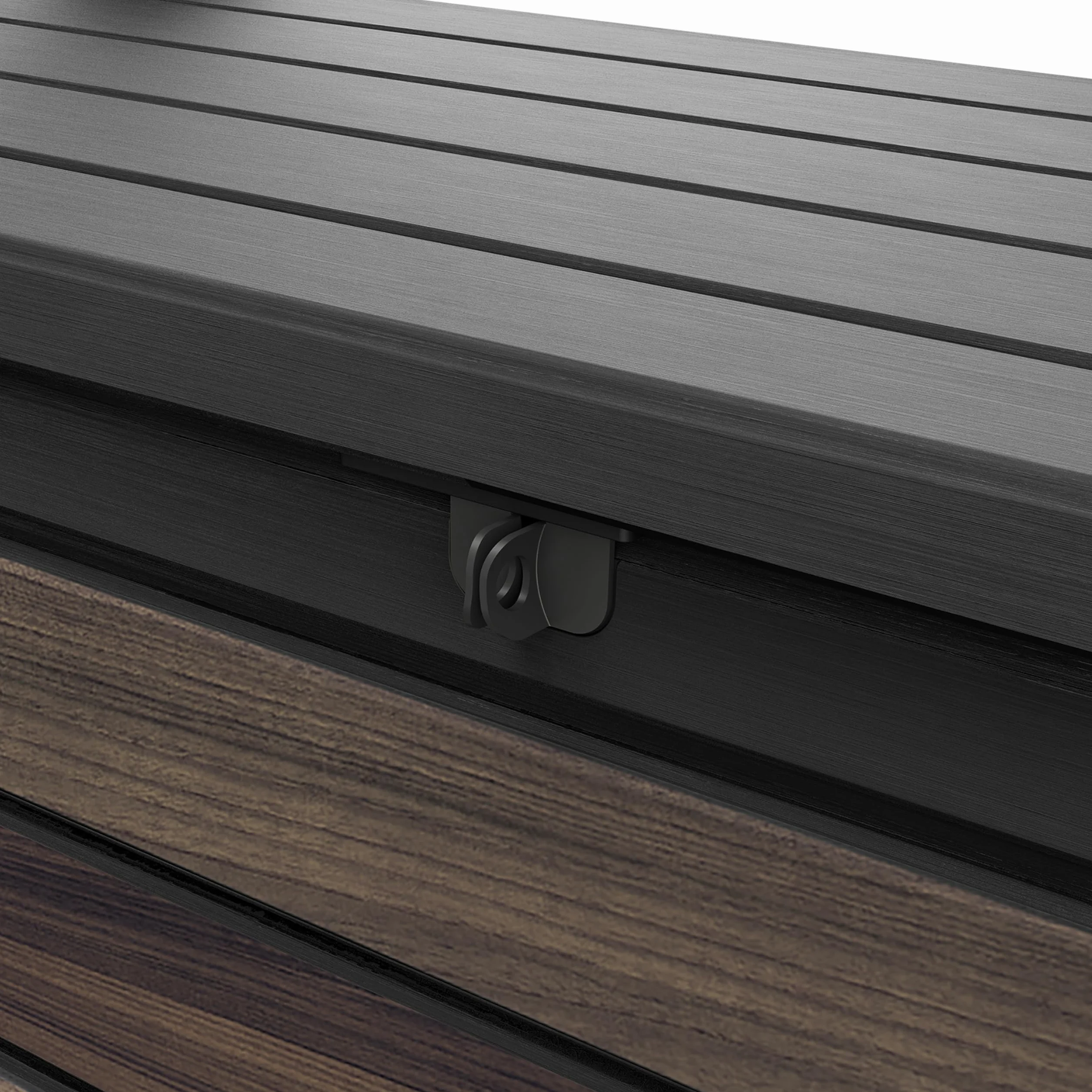 Keter Deco Baúl Exterior Almacenaje 227L Resina Efecto Madera Rosewood 151.7x72.5x70 cm