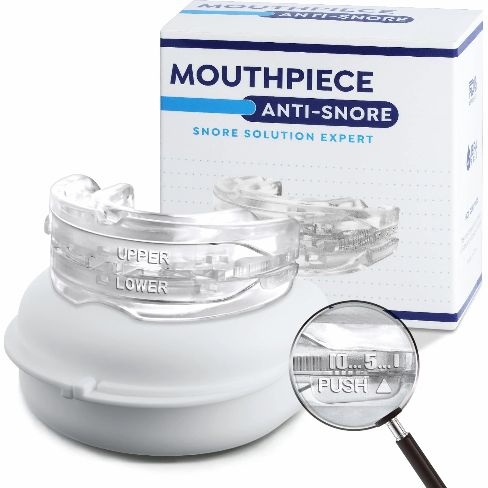 ACWOO Férula Dental Antironquidos Ajustable y Reutilizable para Dormir