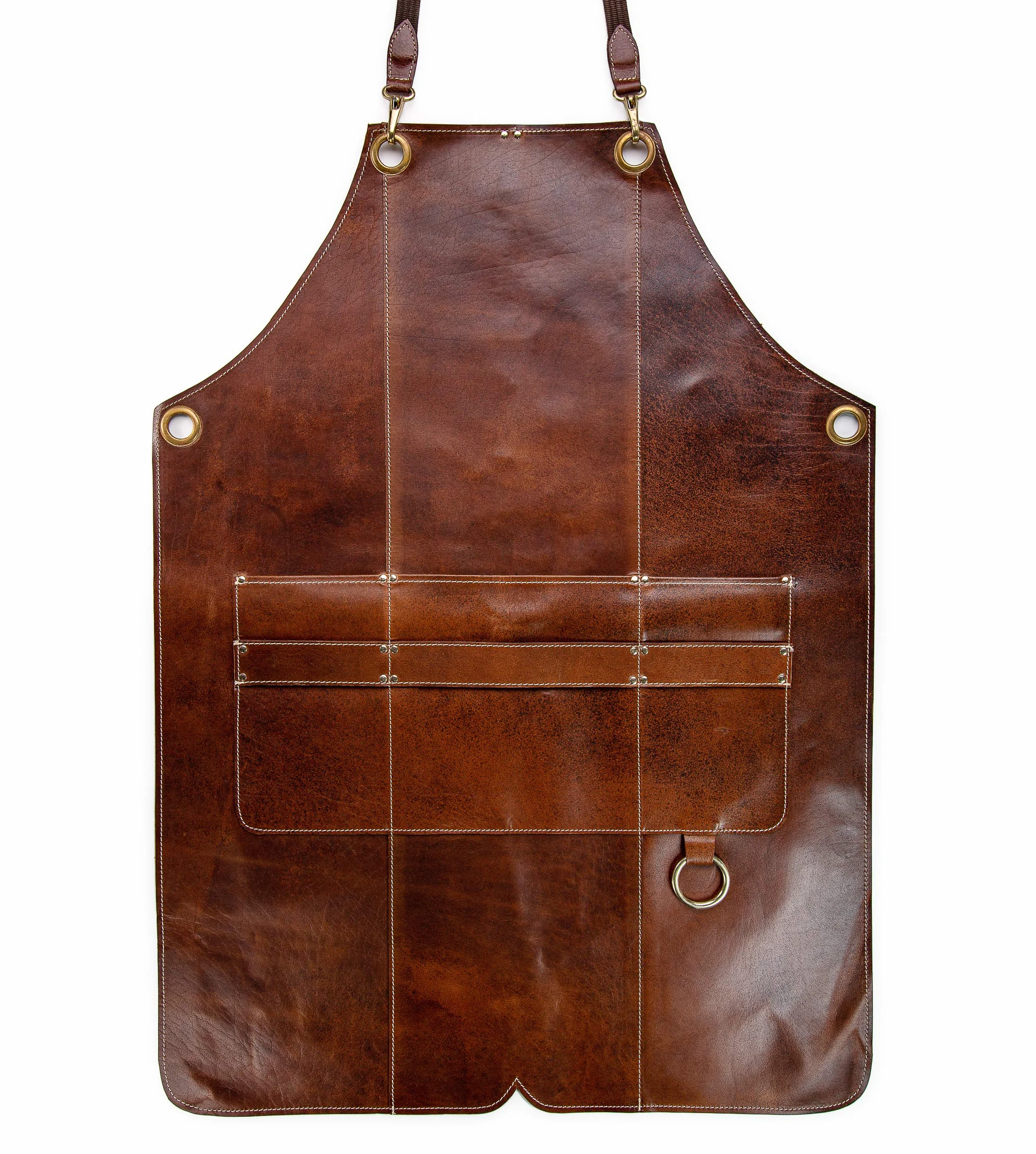 Angus Stoke Delantal de Cuero de Primera Calidad Bob - Delantal de Cuero para Parrilla - Vintage (XXL-XXXL)