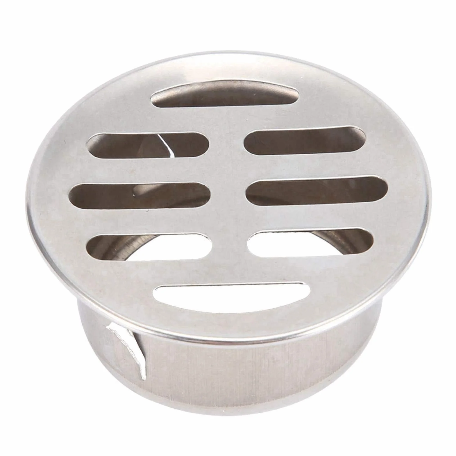 Sumidero de Terraza de Acero Inoxidable Redondo Drenaje de Piso 5,5×4,3cm Antibloqueo Exteriores