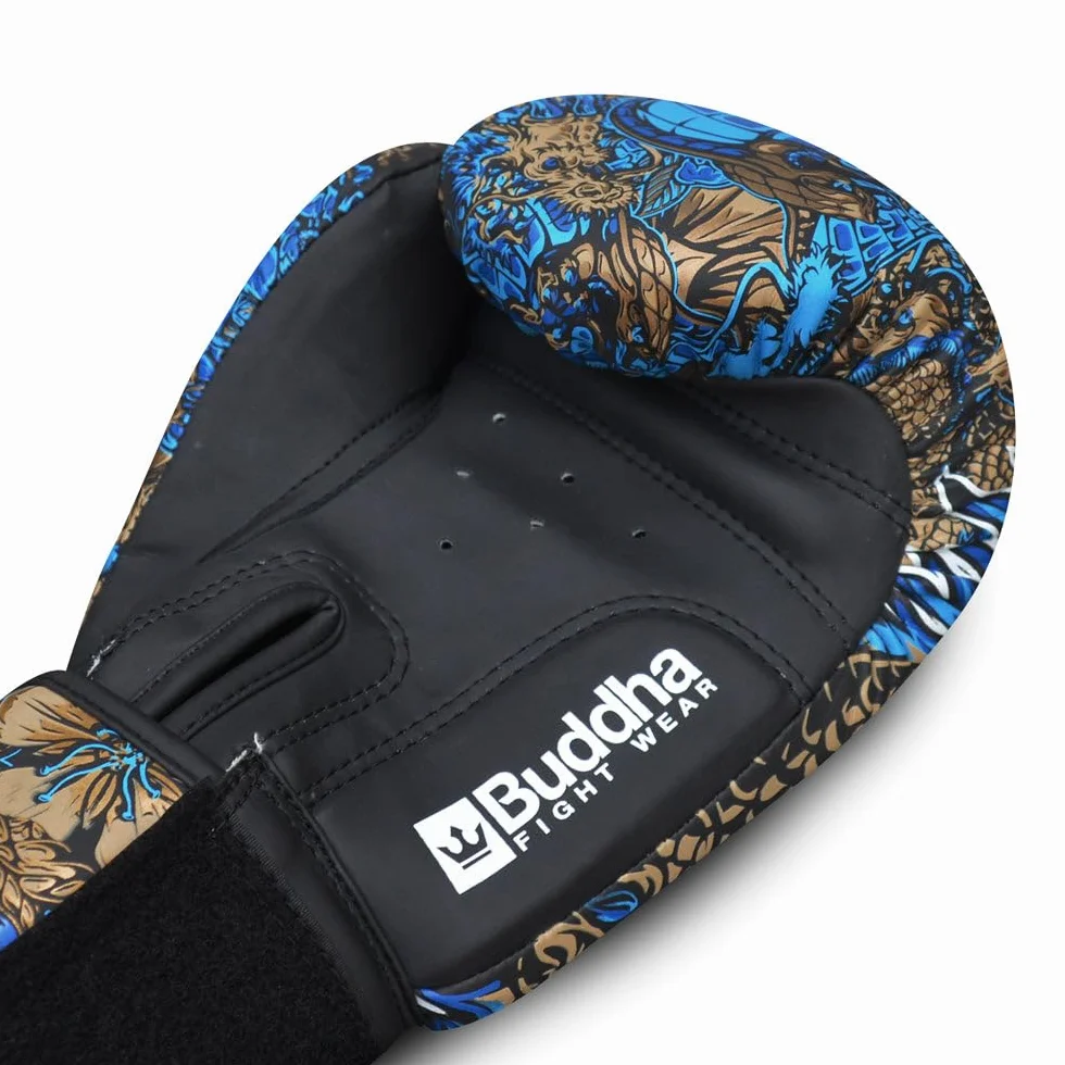 BUDDHA FIGHT WEAR Guantes de Boxeo Dragon 10 oz 12 oz 14 oz 16 oz para Entrenamientos Sparring Muay Thai Kickboxing