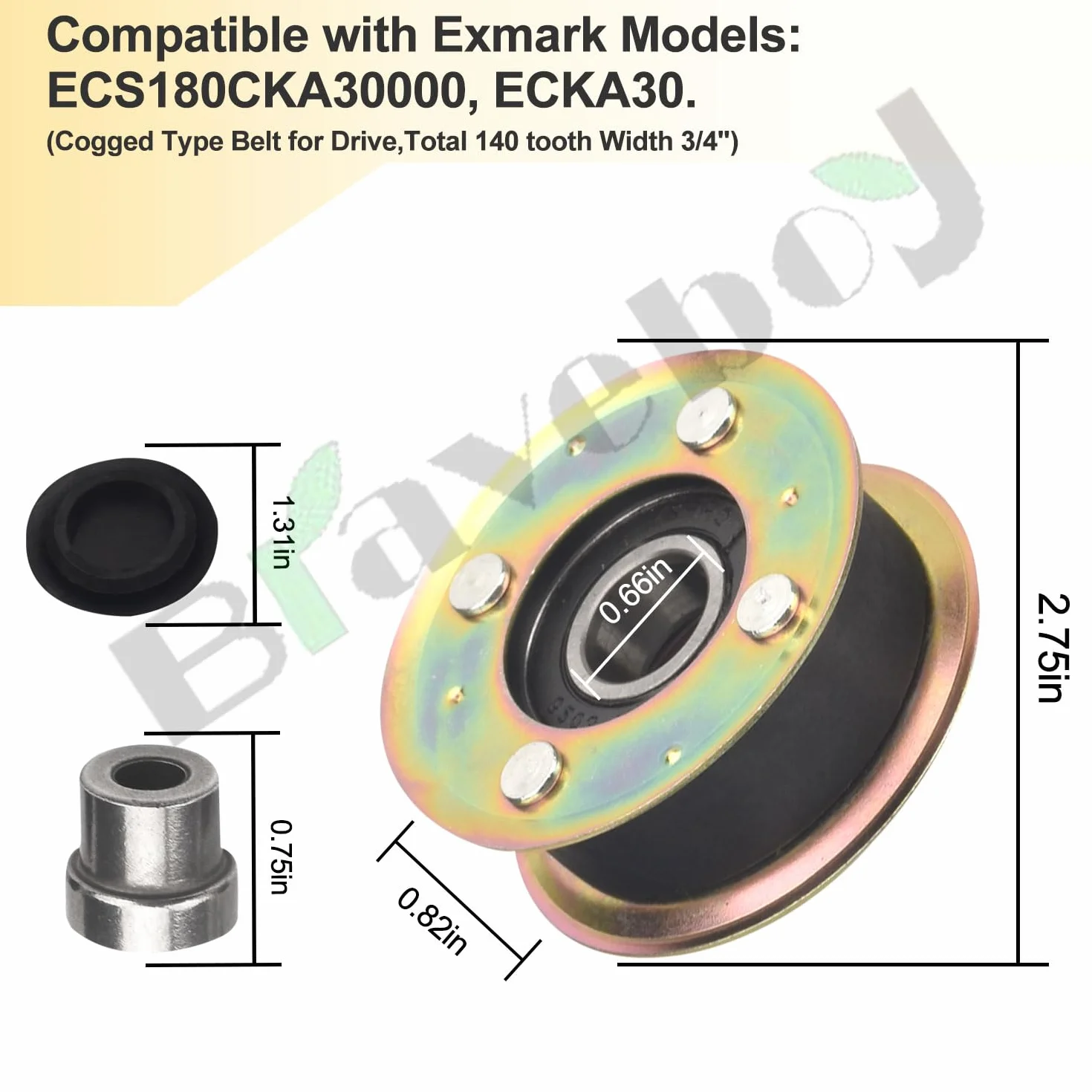 131-4529 125-2532 Kit de polea, para cortacésped Toro Timemaster Turfmaster de 30 pulgadas, reemplaza 131-4509, 131-4506, 125-2532, 121-5763, 126-0316 compatible con 20199, 20199, 20199, 20199, 20199,