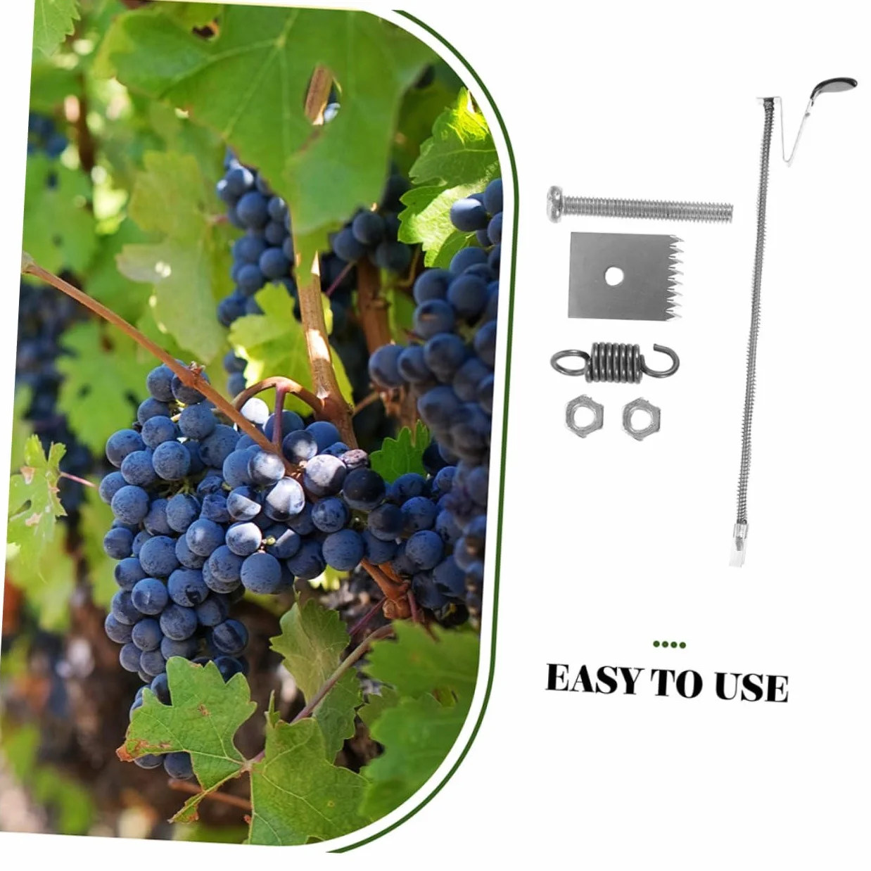 BESPORTBLE 8juegos Accesorios para Máquina De Atar Plantas Incluye Cuchillas De Inoxidable Resortes y Puntos De Presión Herramientas Eficientes para Atar Ramas De Uvas y Pepinos