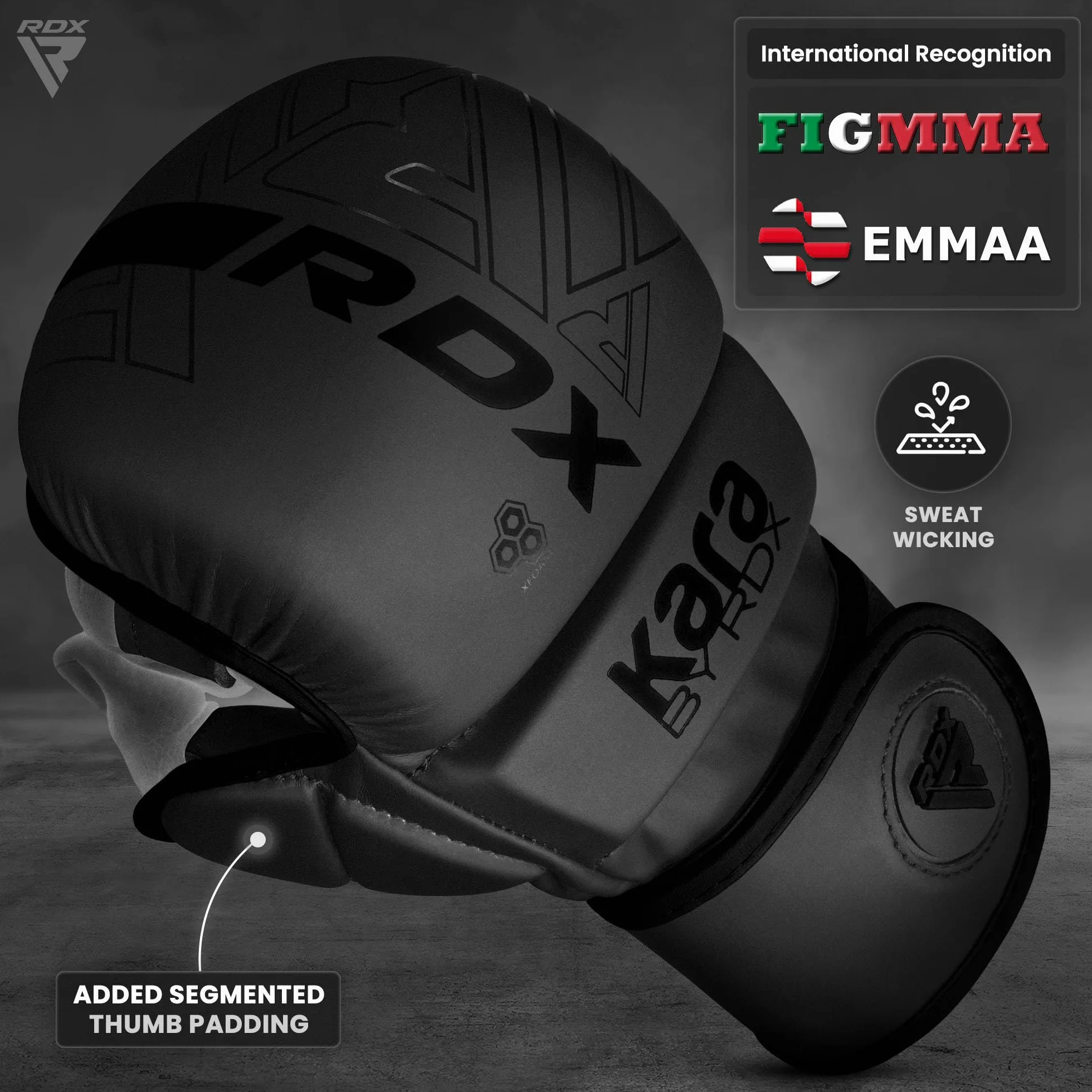 RDX Rękawice MMA Grappling Trening, Maya Hide Skóra Kara Sparring Boks Muay Thai Kickboxing Krav Maga