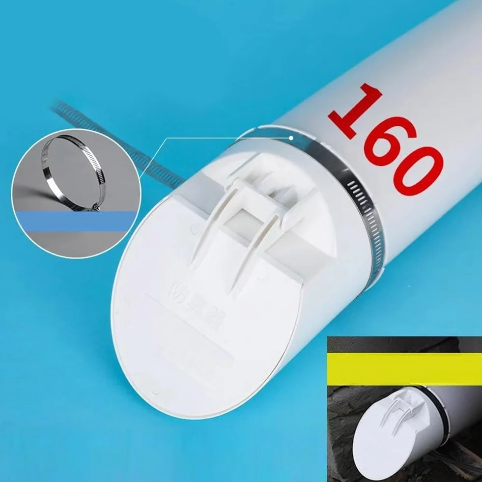 Drenaje de piso Válvula de reflujo anti cierre automático Tubo de PVC Cubierta anti olor 160mm