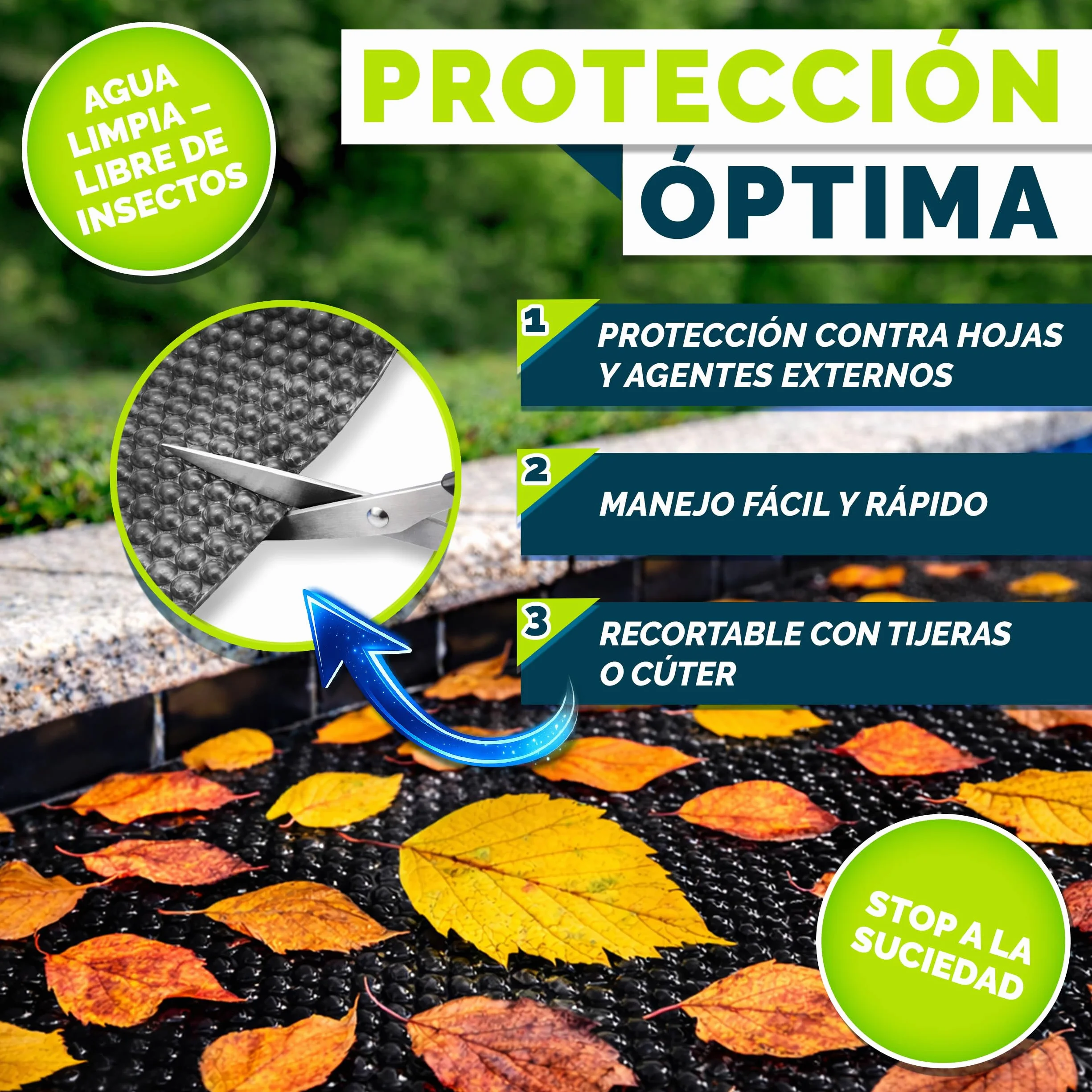 Tillvex Lona Solar para Piscina 400 µm Rectangular 450 x 220 cm Cubierta Solar Térmica