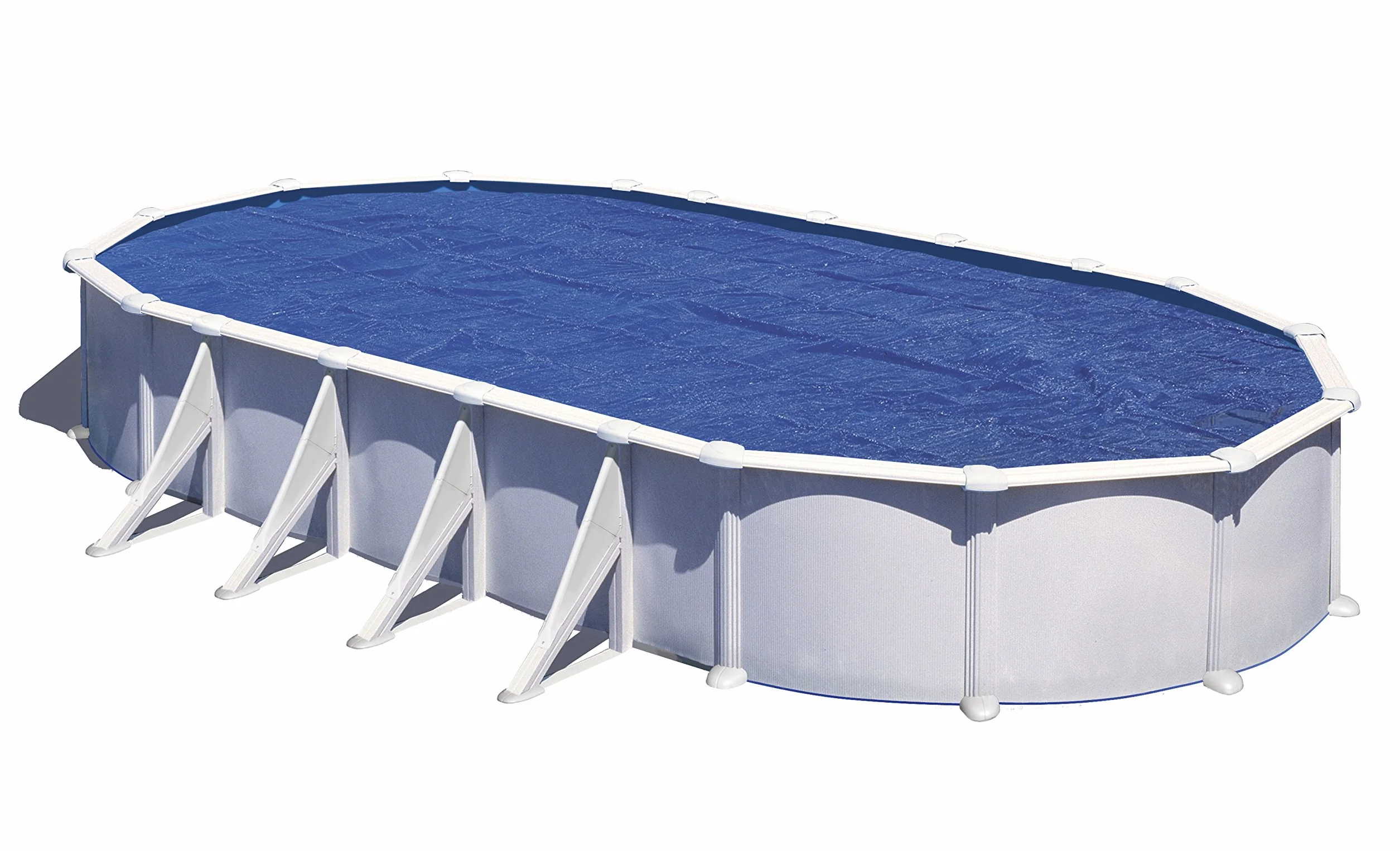 Cobertor de Verano para Piscina Ovalada 730 x 375 cm Azul