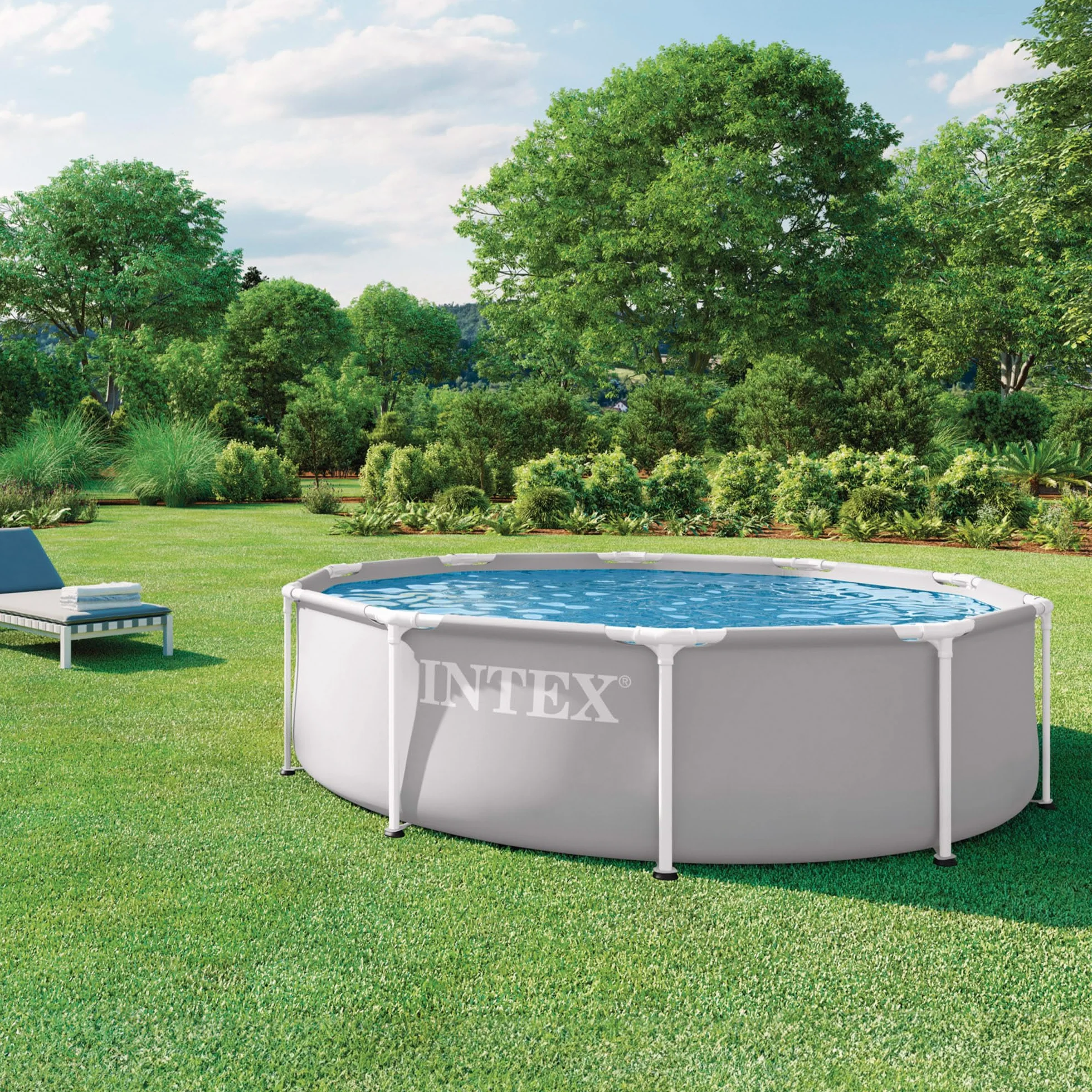 Intex Piscina Desmontable 305x76 cm 4485 litros Estructura metálica 4 Personas Depuradora Ø32 mm