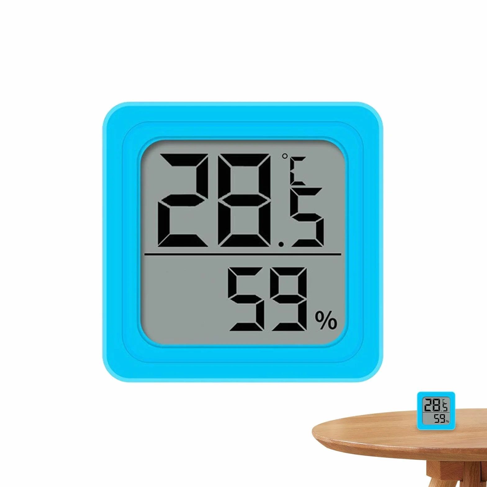 Higrómetro digital para interiores, medidor de humedad con sensor de temperatura de mesa alimentado por batería