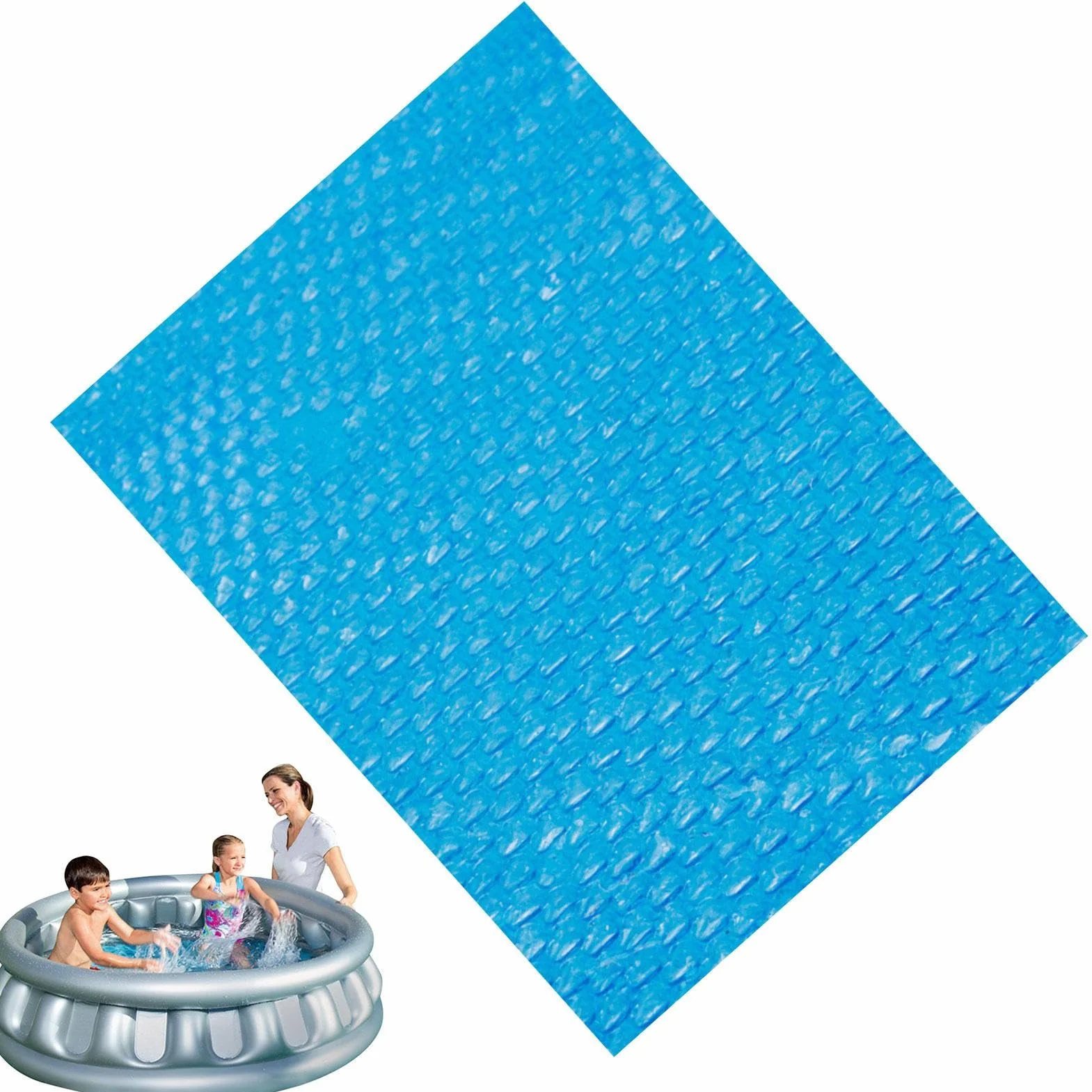 Cobertor Solar Piscina 260x170cm Plástico Burbujas Cubierta Solar Rectangular Redonda Impermeable