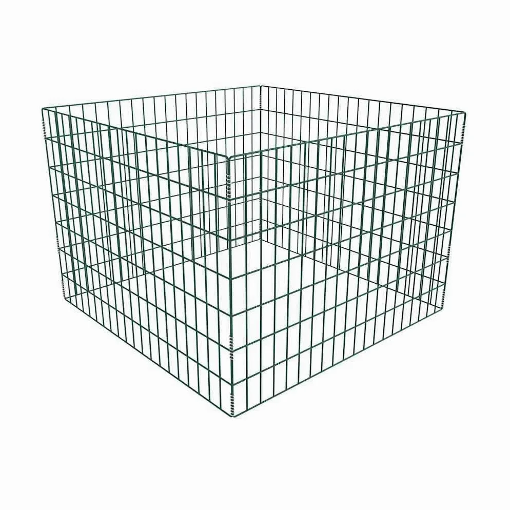 Compostador de jardín de malla cuadrada 100 x 100 x 70 cm para jardín, terraza, exterior