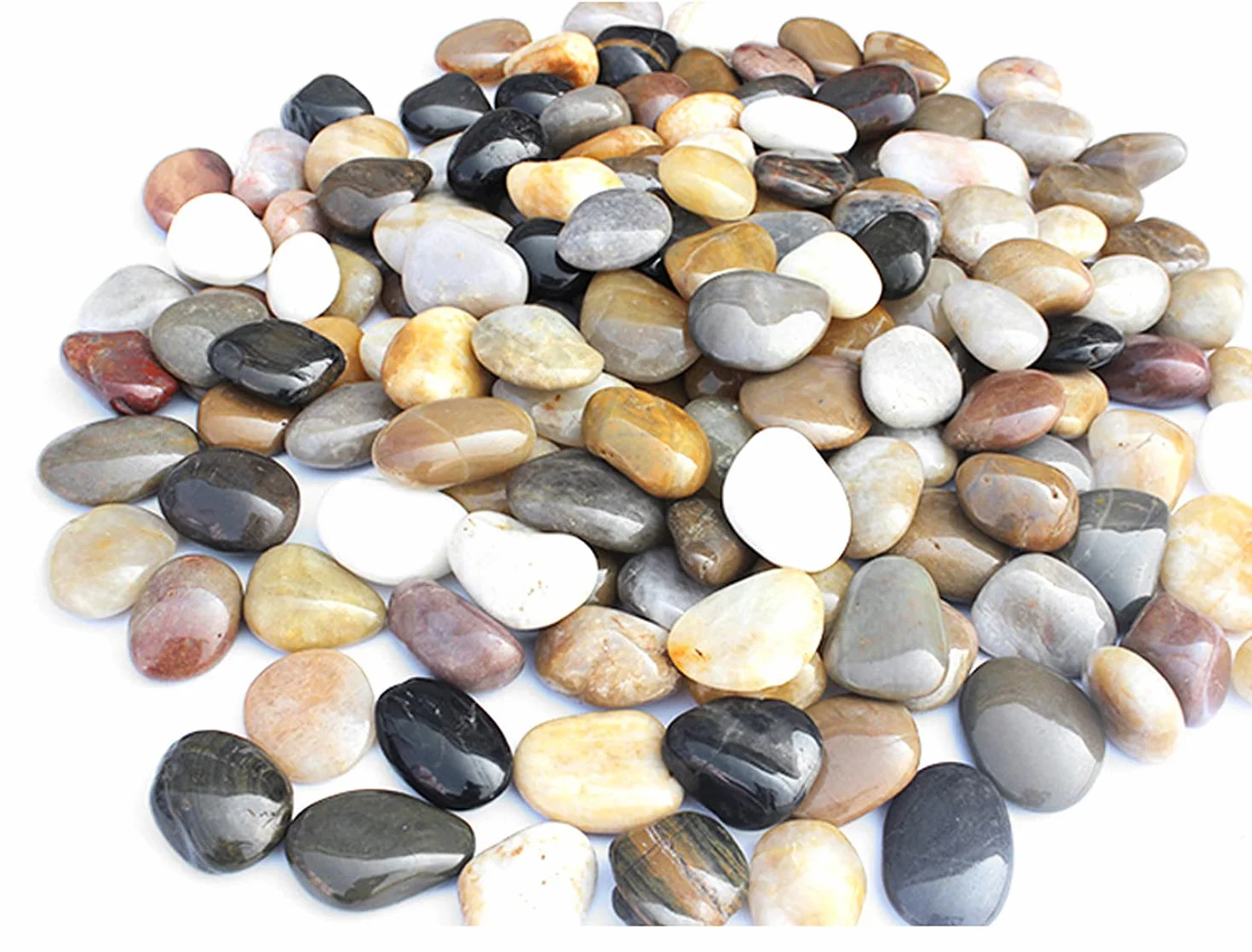 Guijarros Decorativos Naturales Pulidos 2-4 cm 900g Piedras de Jardín