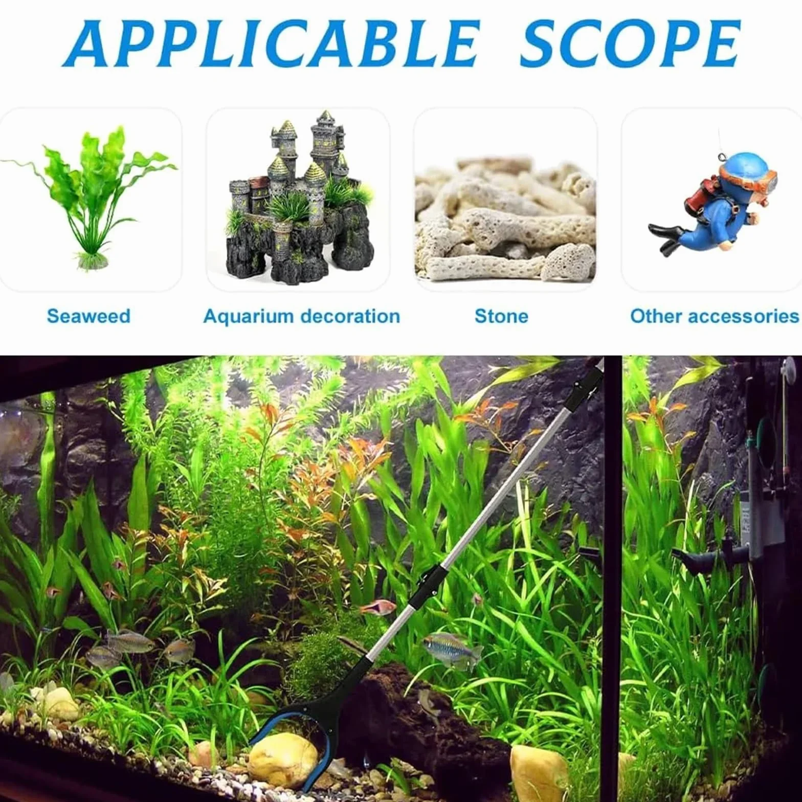 Recogedor Pinza Superior 2 uds Herramienta de Agarre de Alcance, agarradores Extra Largos de 43 "para Personas Mayores, agarrador de Basura Ligero y práctico con imanes(Orange)