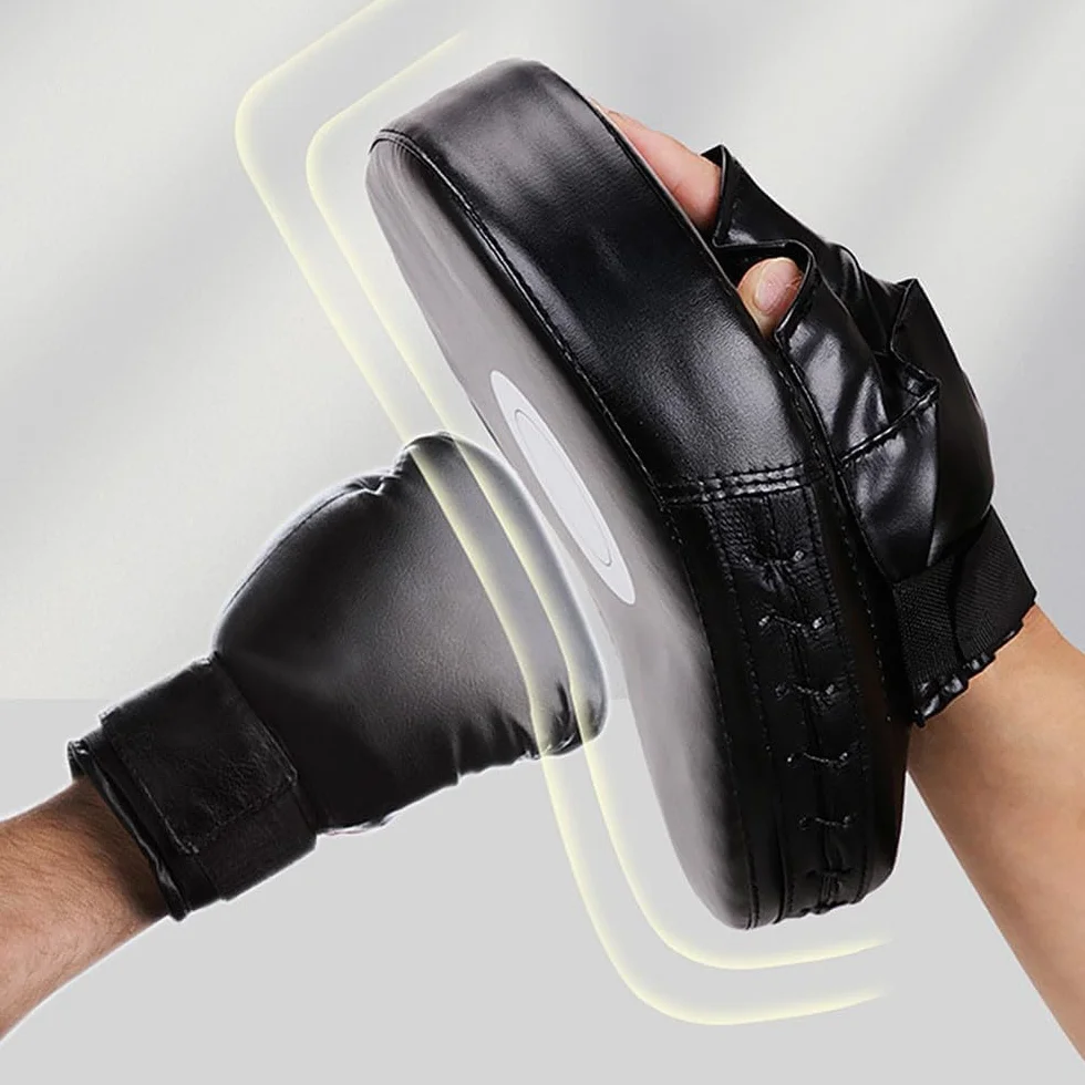 TRIXES Almohadillas de Boxeo Guantes de Entrenamiento Target para Kickboxing Muay Thai Negro