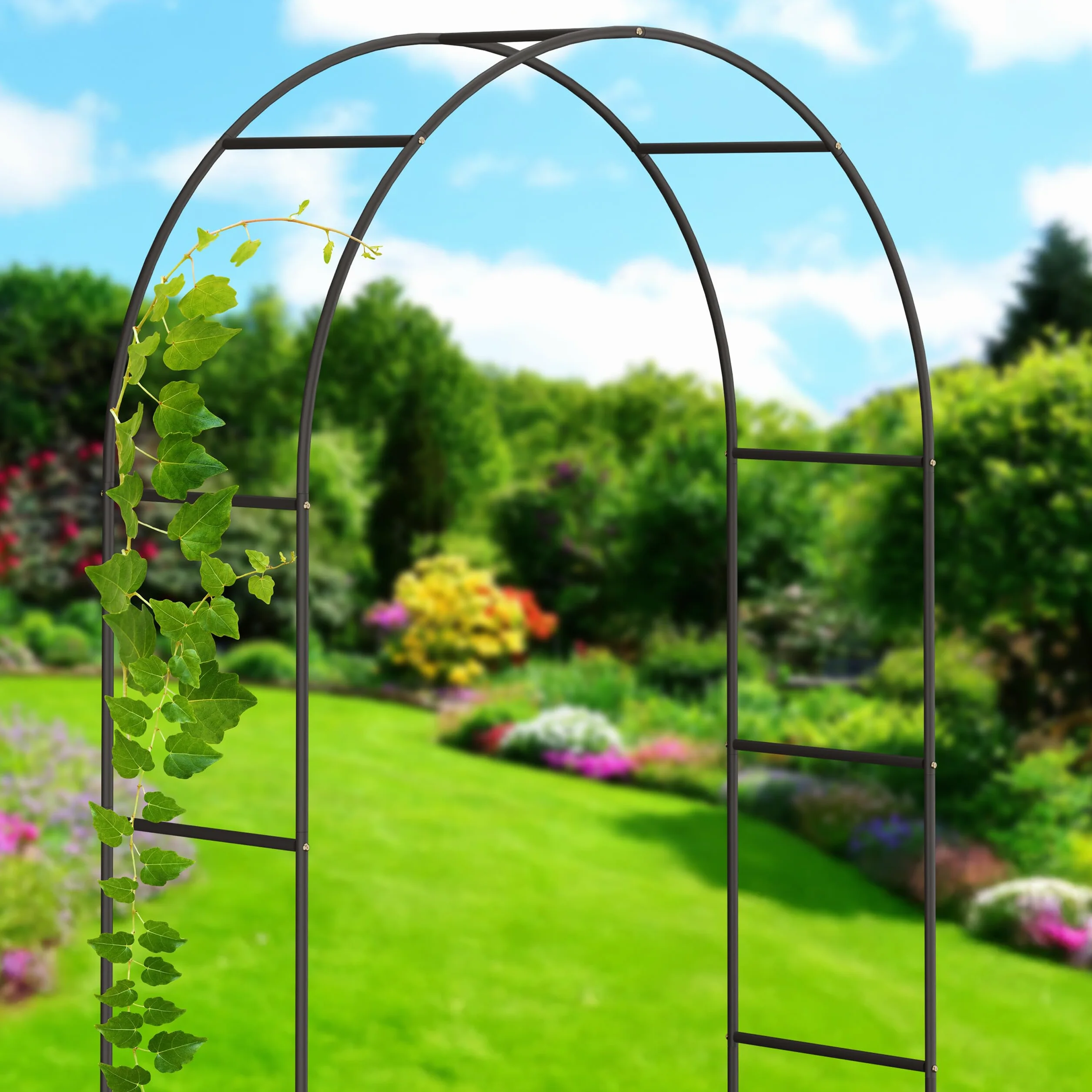 Relaxdays Arco para Rosas 240 x 140 cm Pintura electrostática