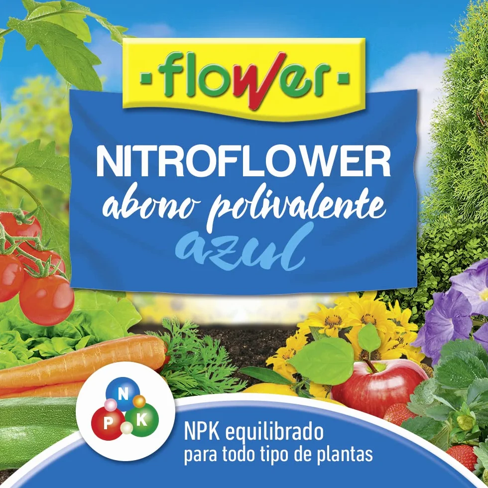 Abono Polivalente Granulado Azul NPK 10-10-20 con Mg, S y Micronutrientes 750 g