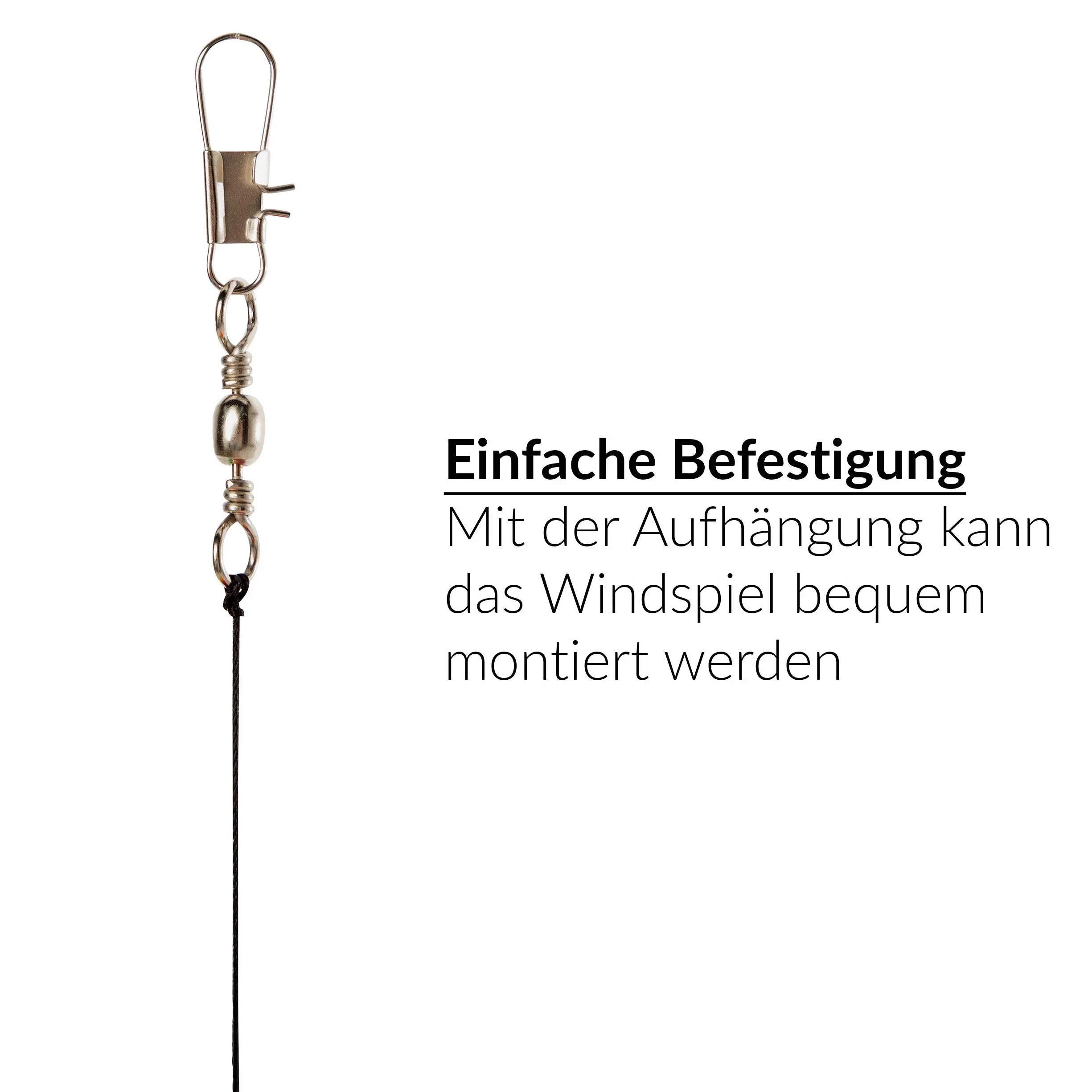 Wolkenstürmer® Carillón de viento arco iris resistente a los rayos UV para jardín 120 cm aluminio