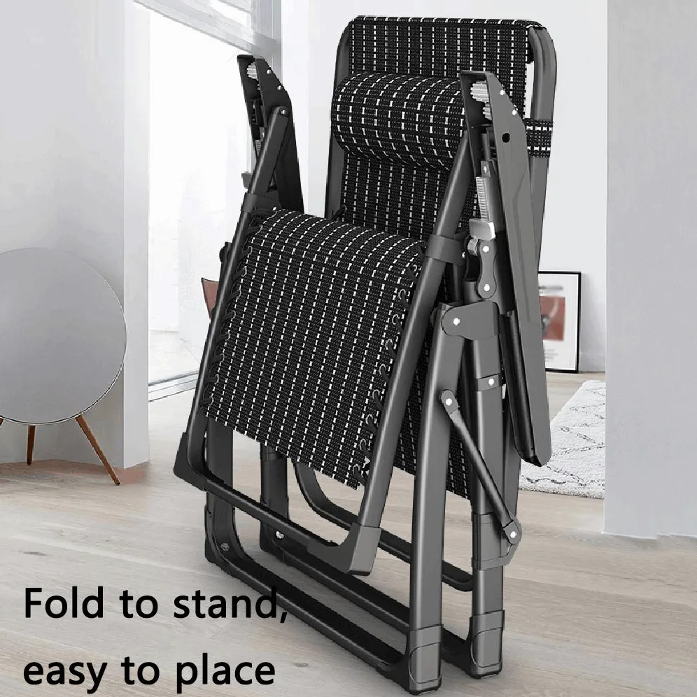 N / A Silla Gravedad Cero Tumbona Plegable Reclinable, Tumbona de Jardín de Gravedad Cero Tumbona con Reposabrazos de Masaje y Cerradura de Aleación Silla Piegable De Gravedad Cero