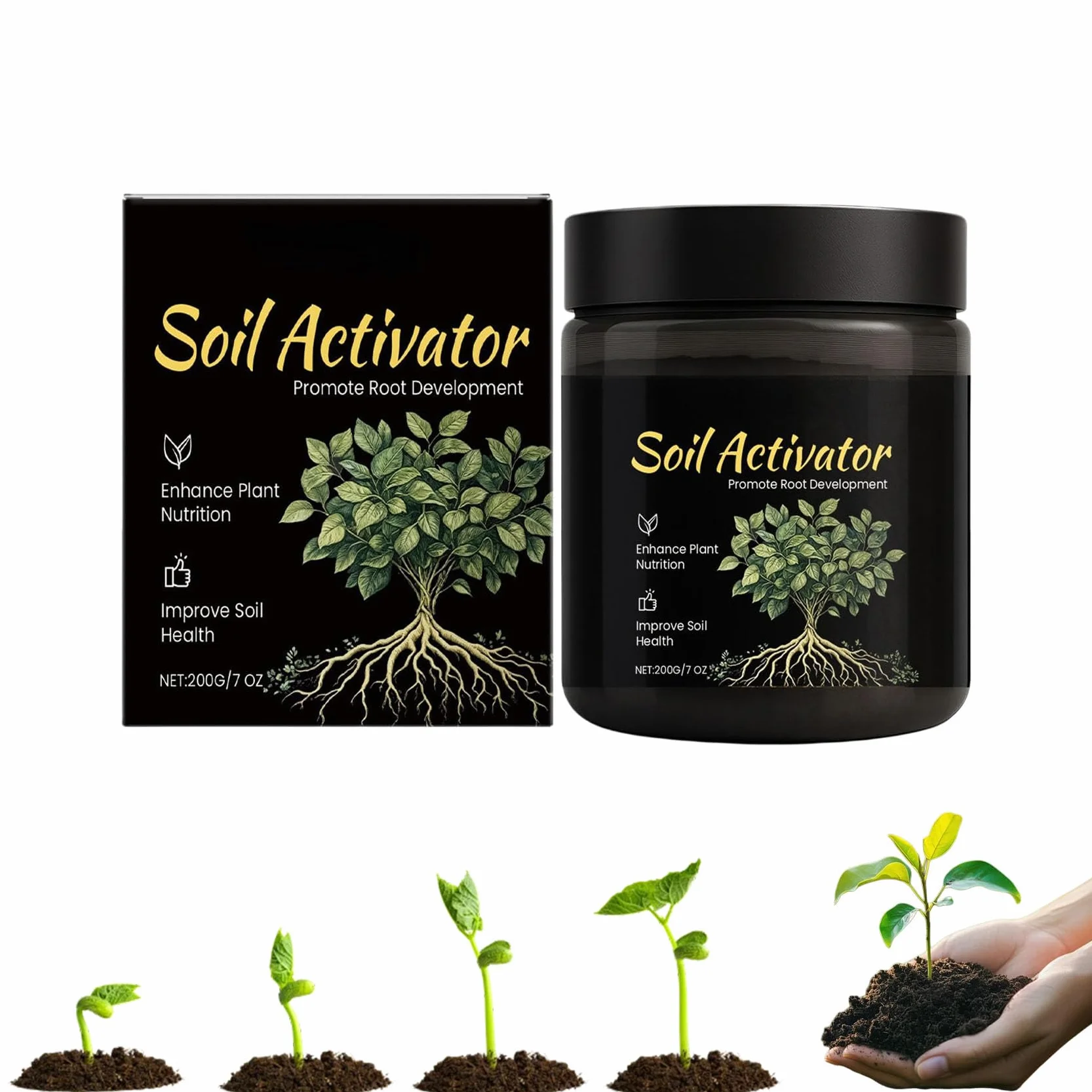 Soil Pro Activator Water Soluble Formula for Vegetables Flowers Houseplants Plant Care 1pcs