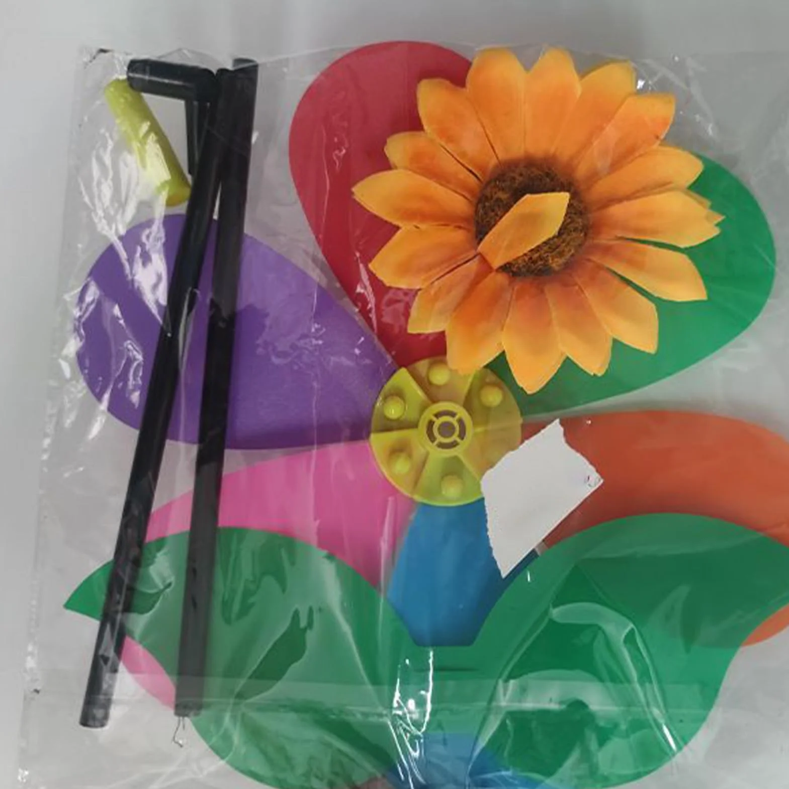 Girasol giratorio para patio y jardín, molinillos de viento al aire libre, girasol, molino de viento, adorno de estaca impermeable, decoración para patio, puerta delantera, niños y exteriores