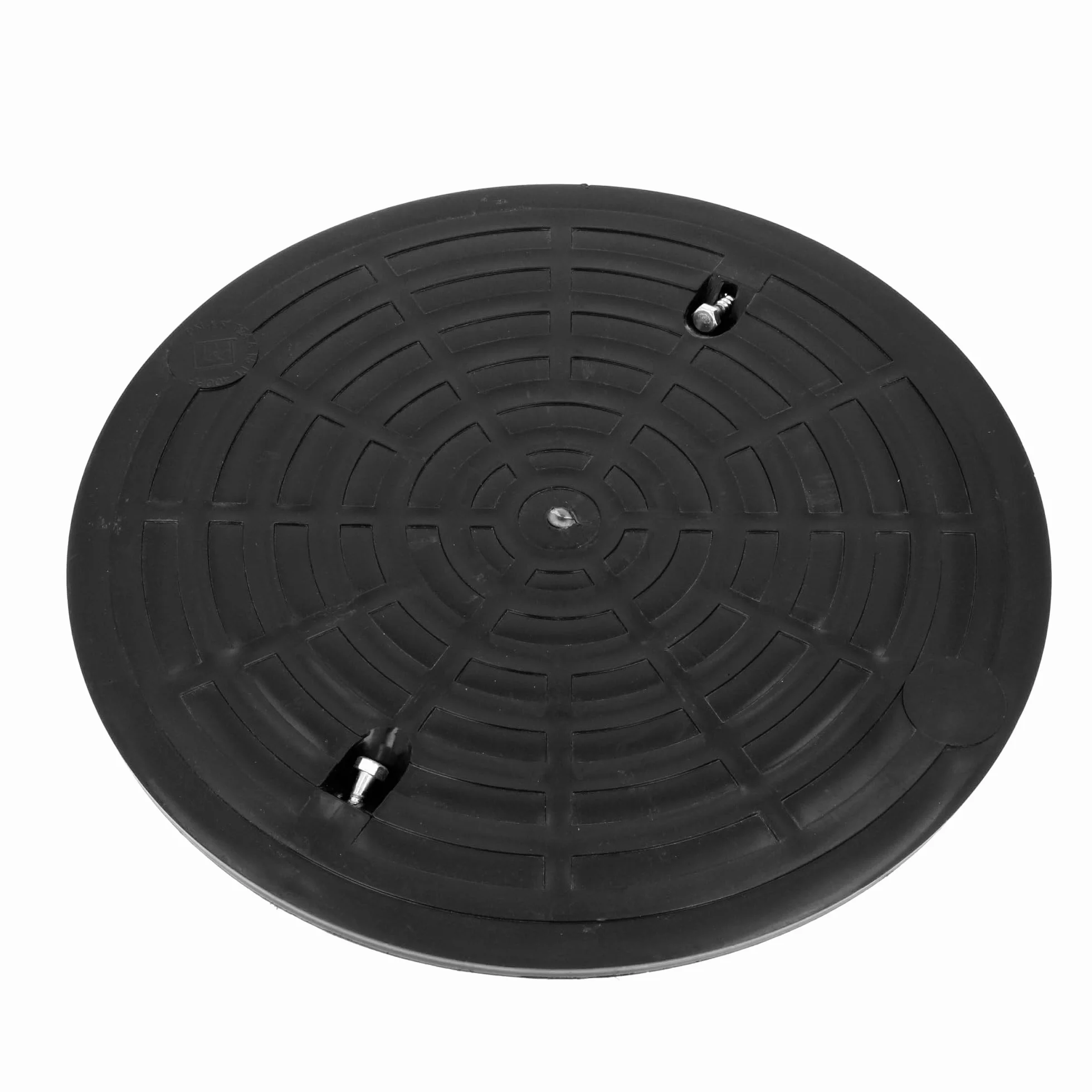 Tapa de Boca de Plástico Redonda DN425 Negro PP Kl.A15 Carga Hasta 1,5 t Cubierta Ondulada