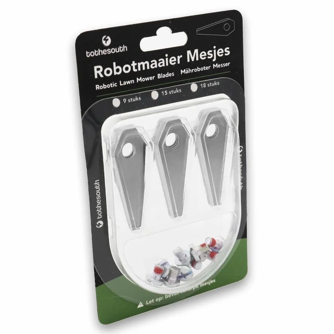 60x To the South® Robot cortacésped Cuchillas de acero adecuado para Bosch Indego S+ 500 (Connect) - 60 unidades