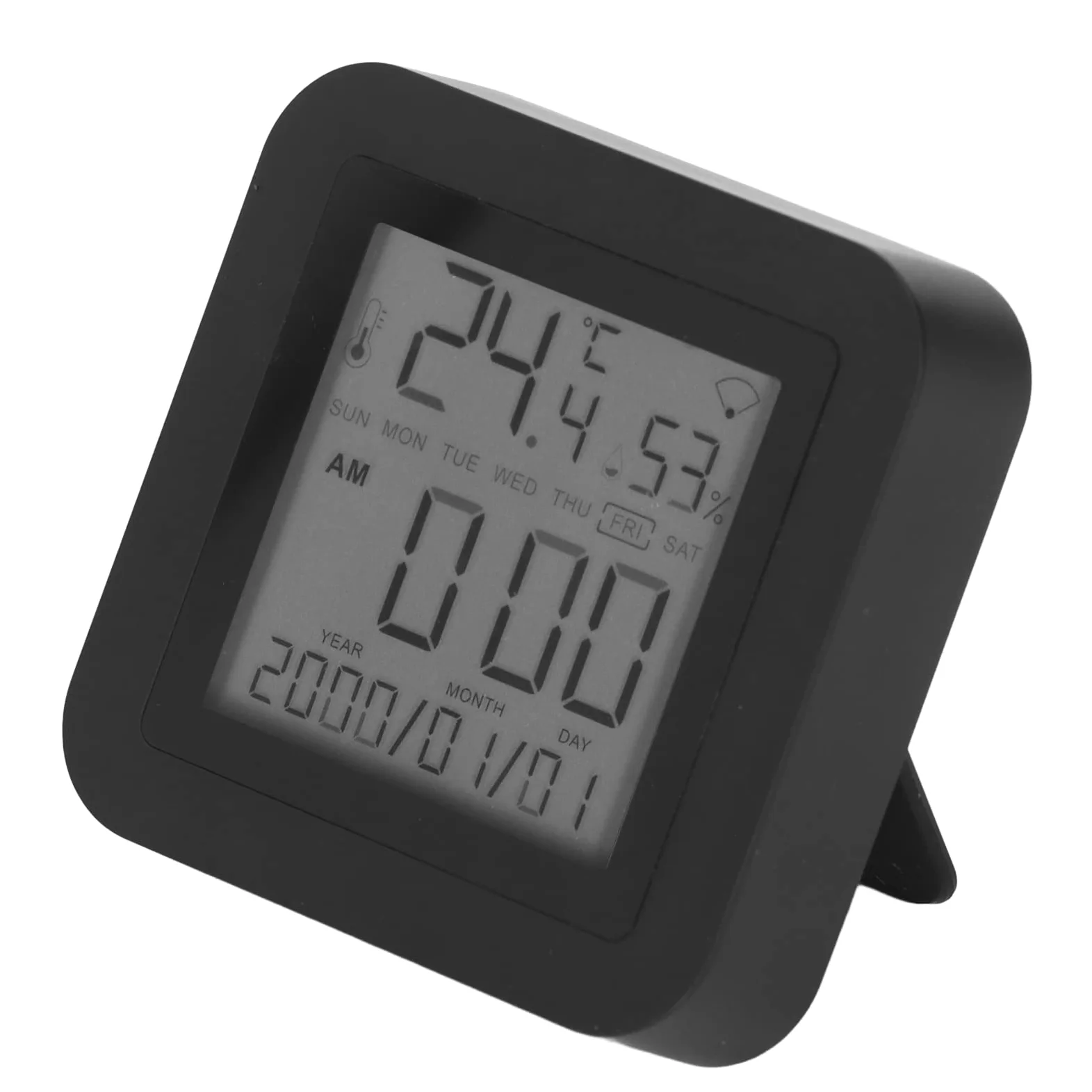 Termómetro higrómetro inteligente WIFI con control remoto por infrarrojos y pantalla LCD, medidor de temperatura y humedad compatible con Smart Life y Tuya APP, DC 5V, 2.4GHz WIFI
