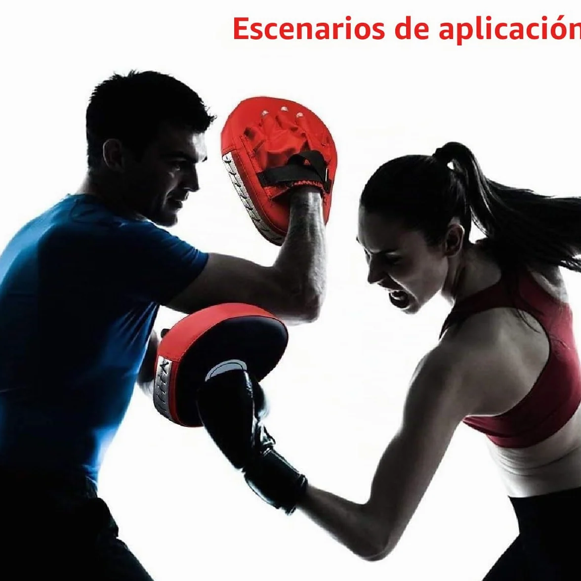 Guantes y Almohadillas de Boxeo Kickboxing MMA Sparring Pads para Entrenamiento de Artes Marciales
