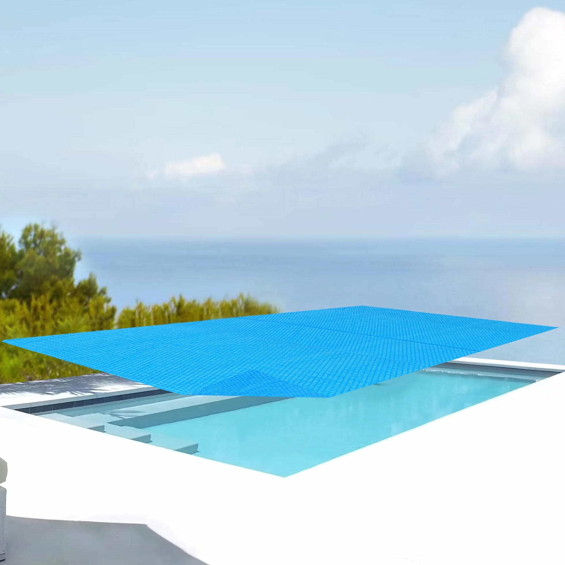 Cobertor para Piscina Manta Térmica Rectangular Polietileno 260 x 160 cm Azul