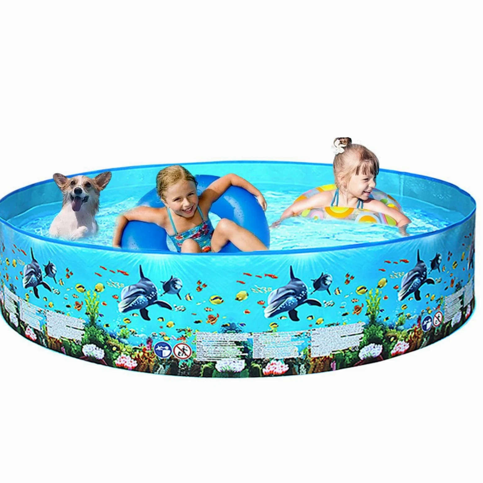 Piscina Plegable Portátil Infantil Bañera Natatoria No Inflable para | Piscina Plegable con Agua Para Jardín, Patio, Patio Trasero, , Césped, Terraza, Verano, Adultos y Niños
