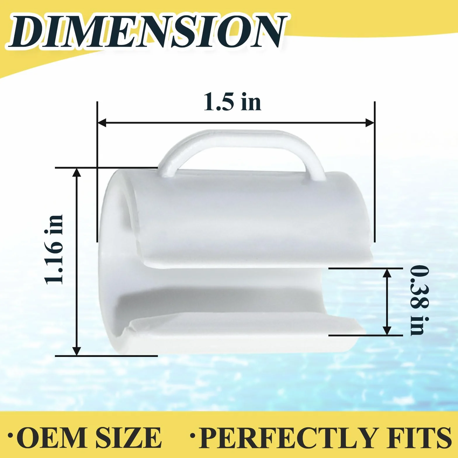 4 collares de repuesto para bolsas de limpieza de piscinas 9-100-1018 para 180 280 360 380