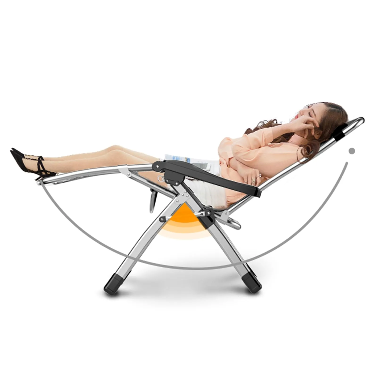 Sillón reclinable de Gravedad Cero, sillón de Siesta para balcón, Oficina, tumbonas de jardín, sillón reclinable de aleación de Aluminio con Almohadilla de algodón, Silla de Playa para exter