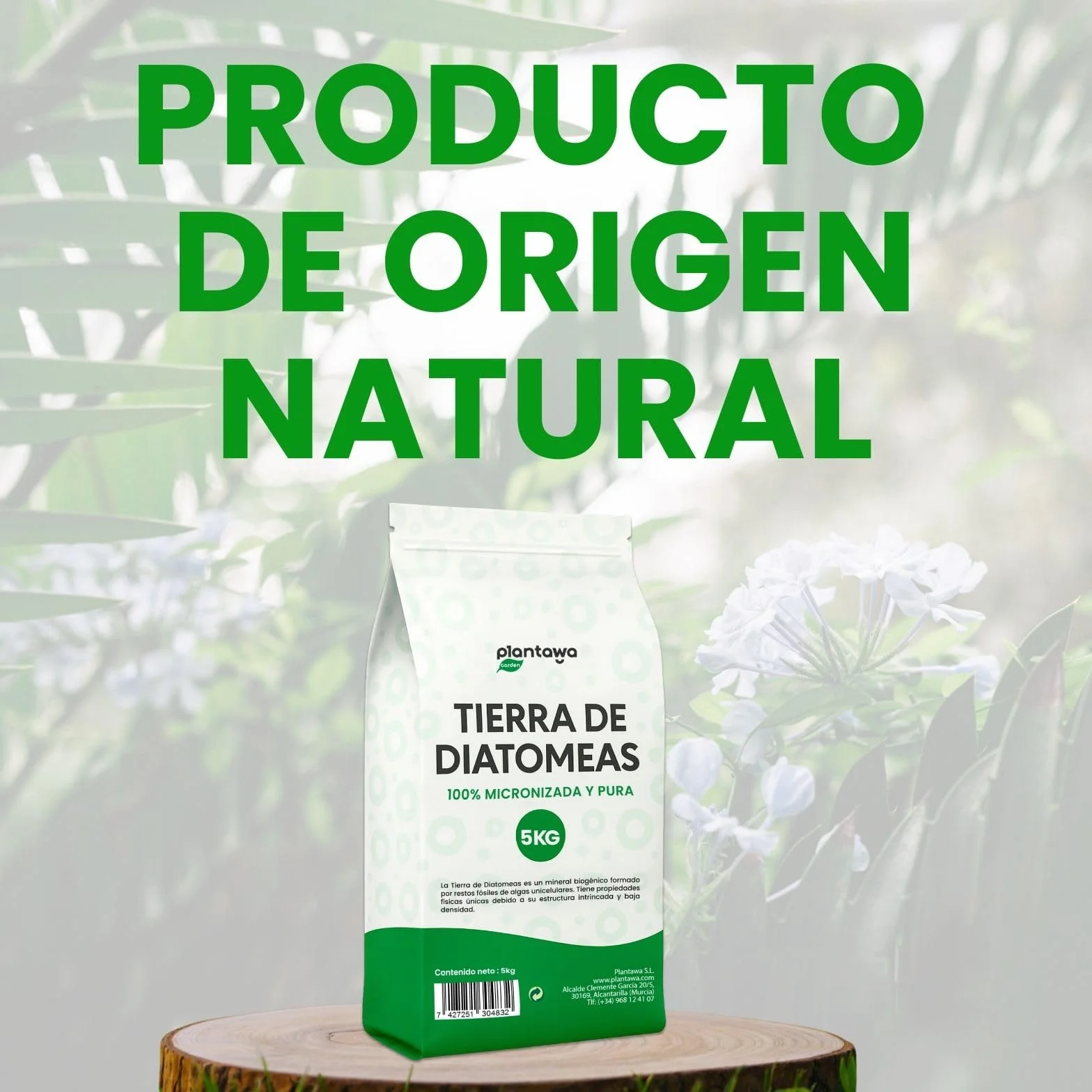 PLANTAWA Tierra de Diatomeas 5 kg Polvo Ultrafino Alta Pureza Materia Prima Natural