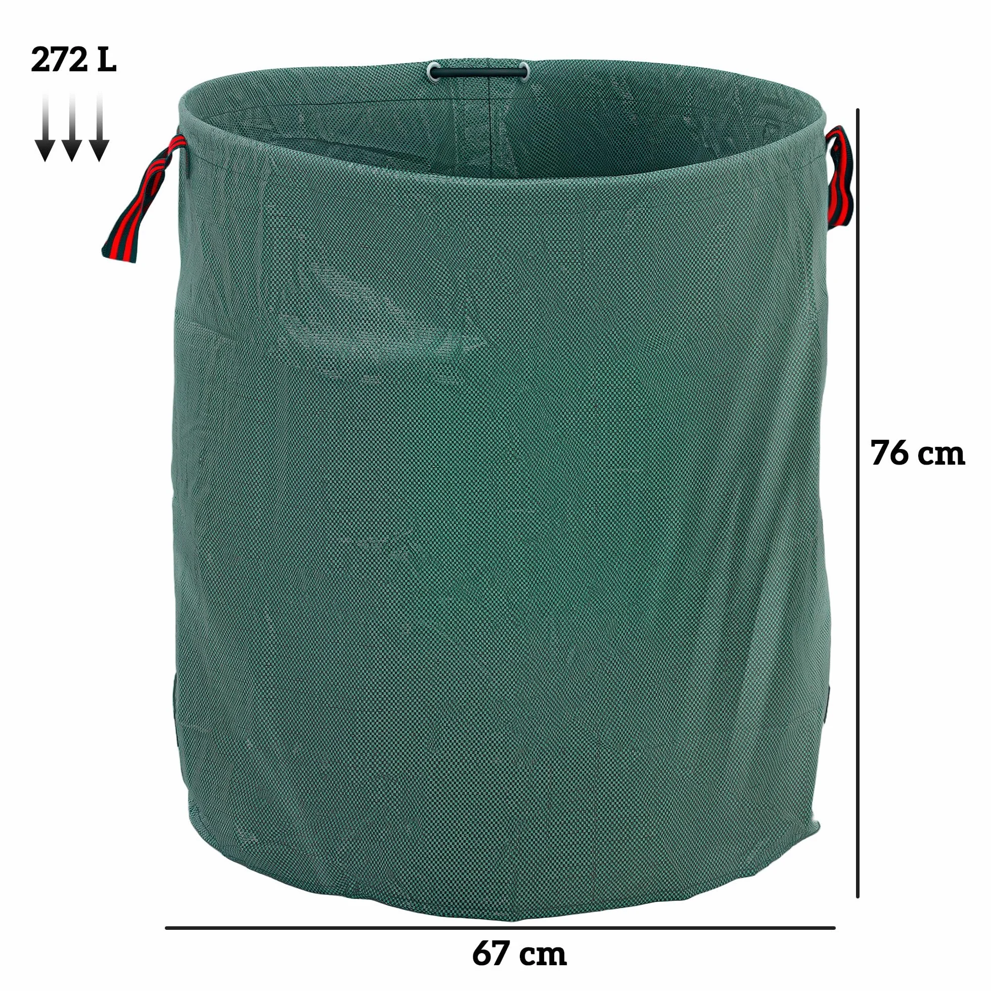 Outsunny 3 Bolsas de Basura de Jardín 272L Reutilizables Plegables con Asas Reforzadas