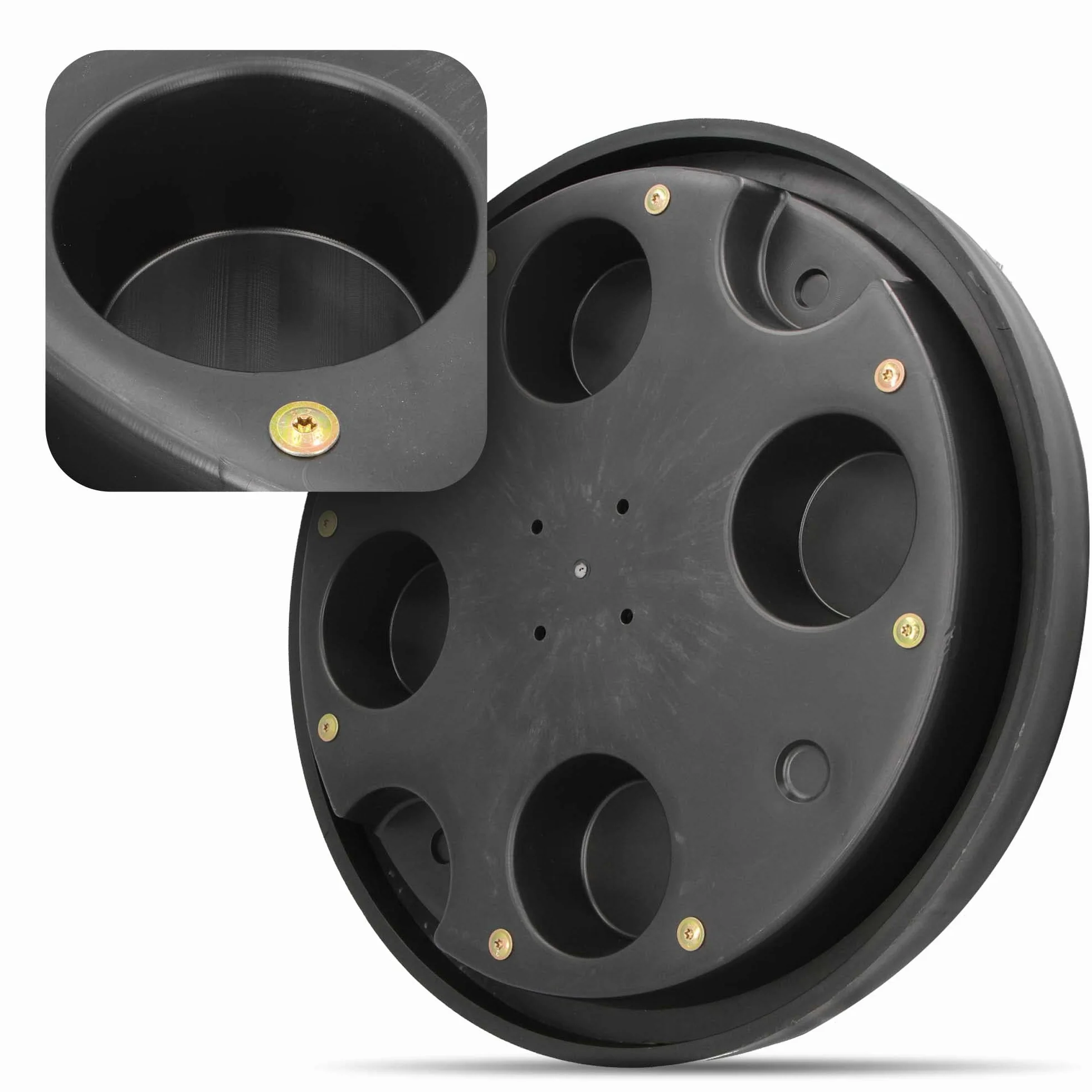 Millto Tapa de alcantarillado PP DN600 negro Kl. A15 carga 1,5 t