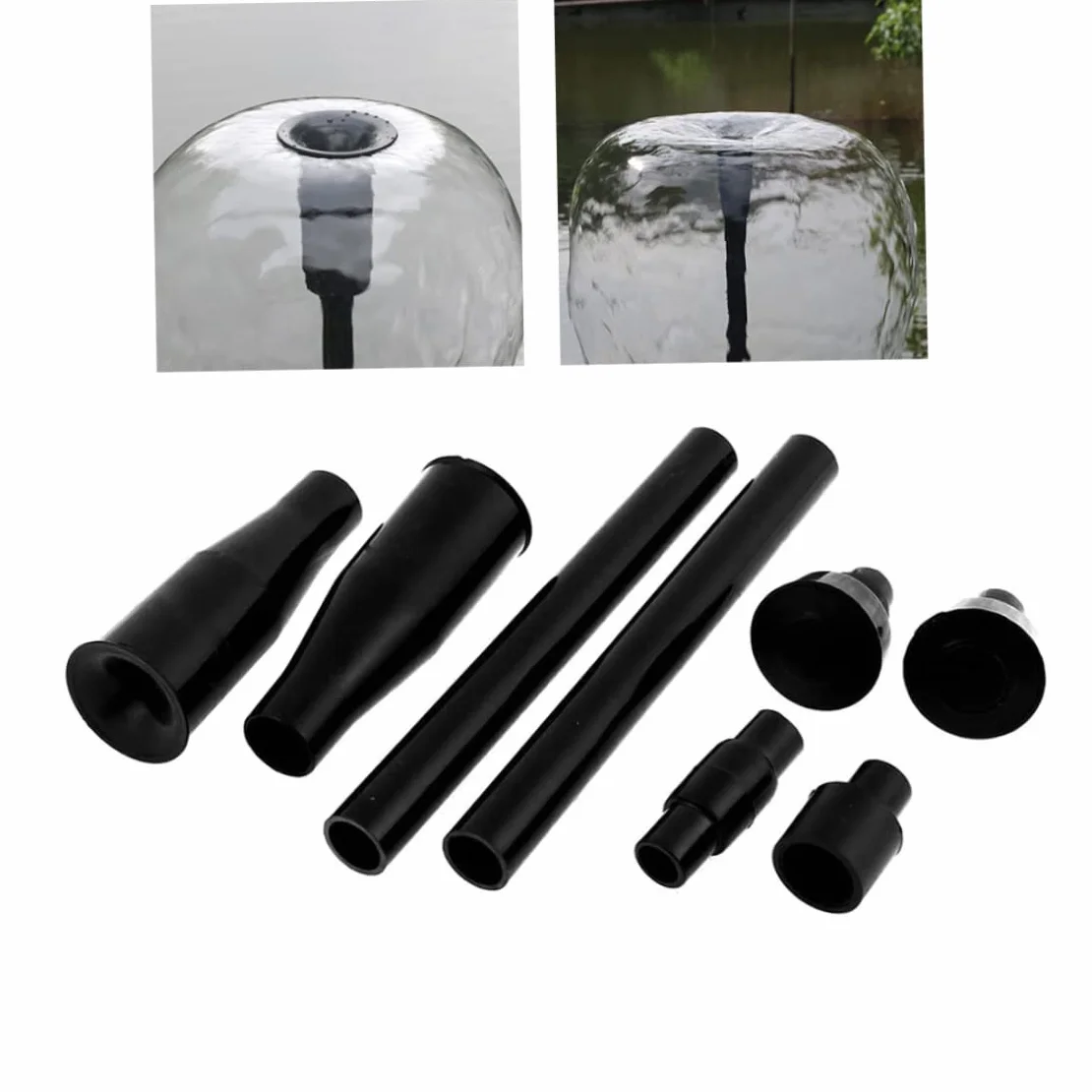 NIDONE Kit de Cabezales de Fuentes, Boquilla de Fuente de Agua, Set de Rocía para Estanque Jardín Piscina